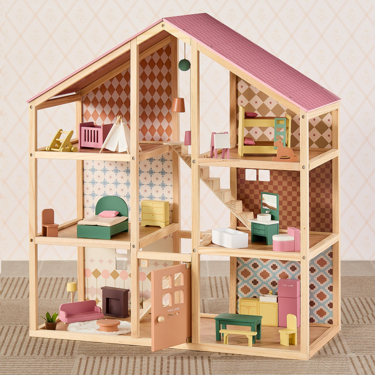 Tiny Land® Sweetwood Dollhouse without Dolls