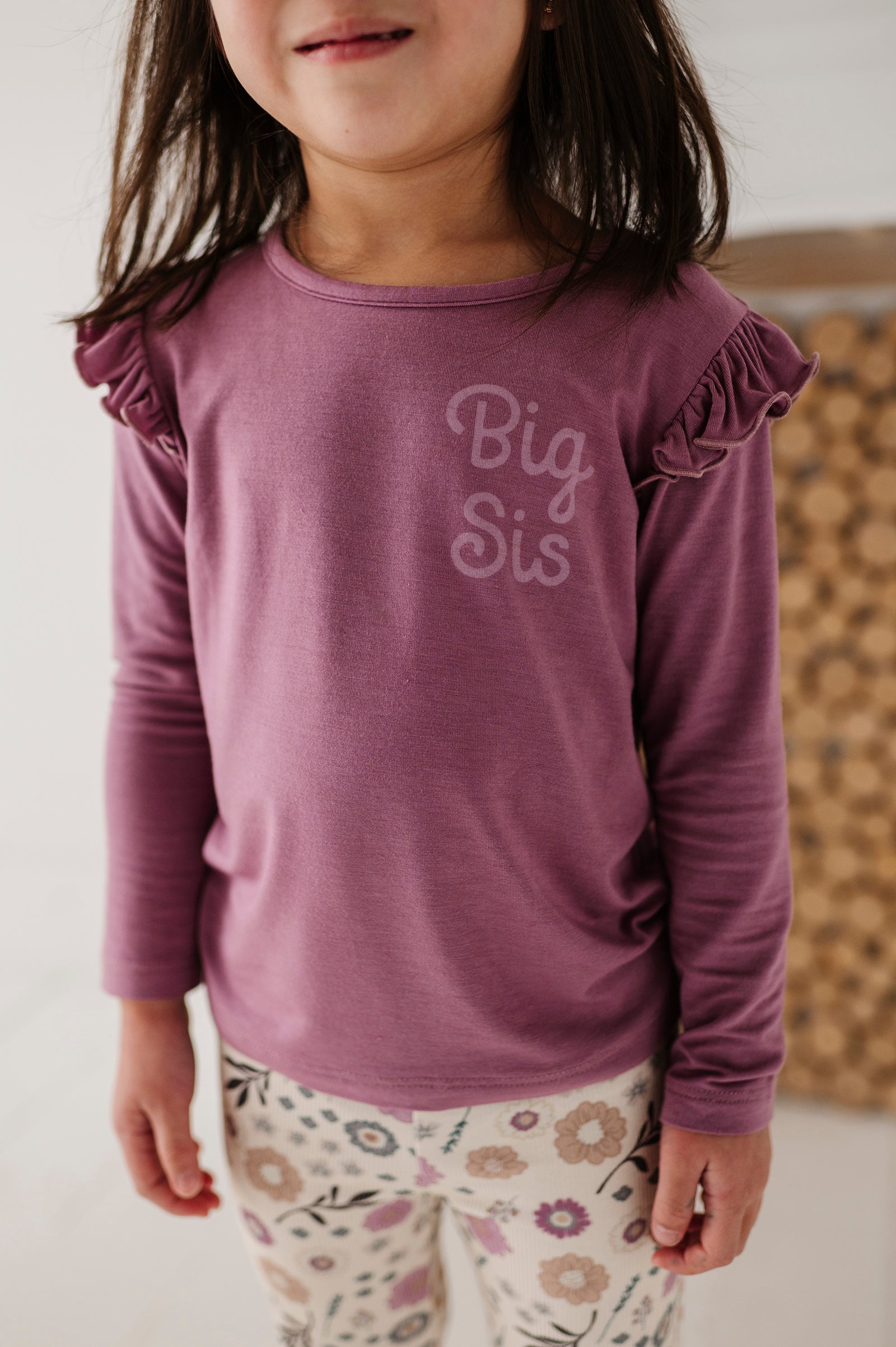 Girl's Long Sleeve Ruffle Top