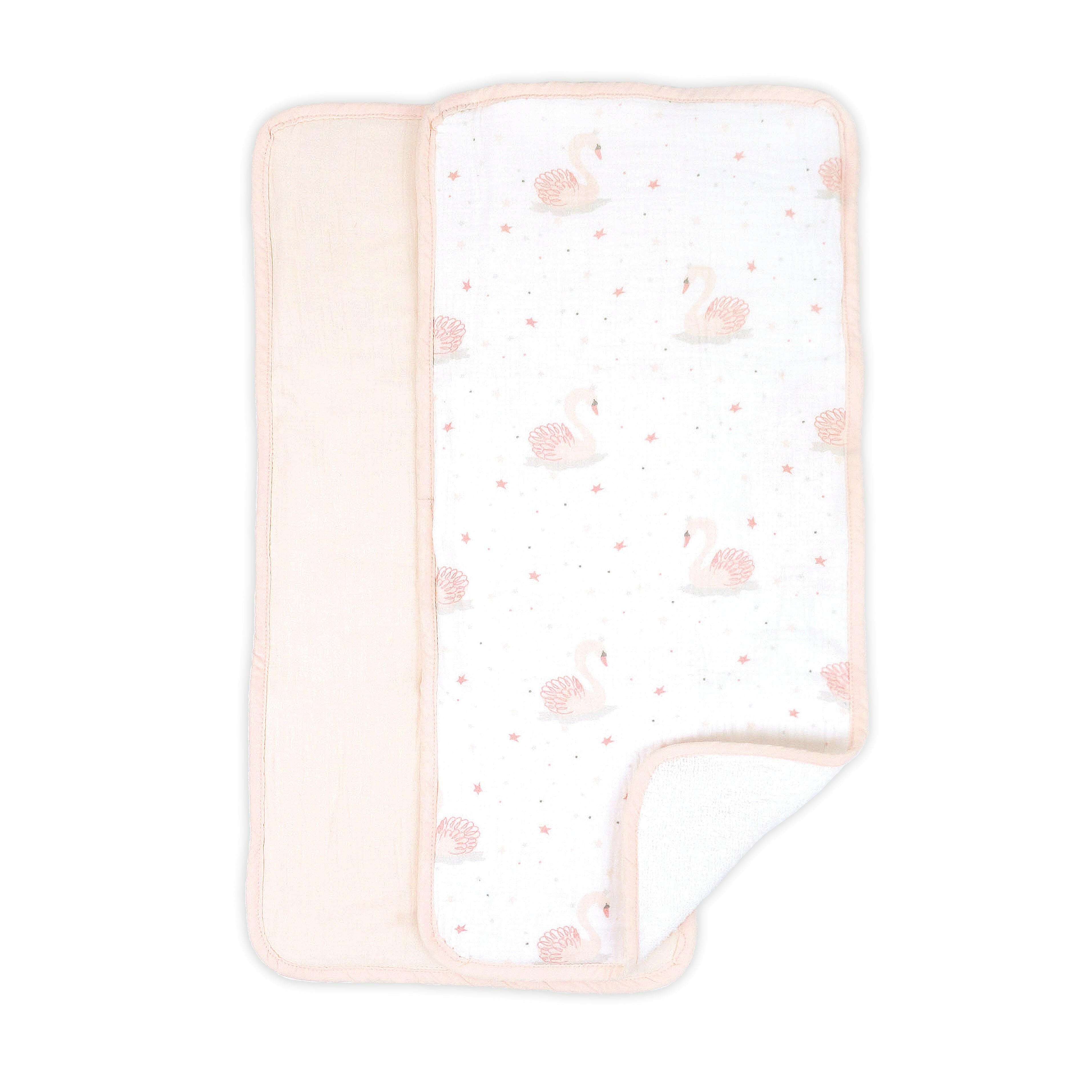 French Swan 2 Pk Burp Cloth Set Nursing & Feeding MON AMI