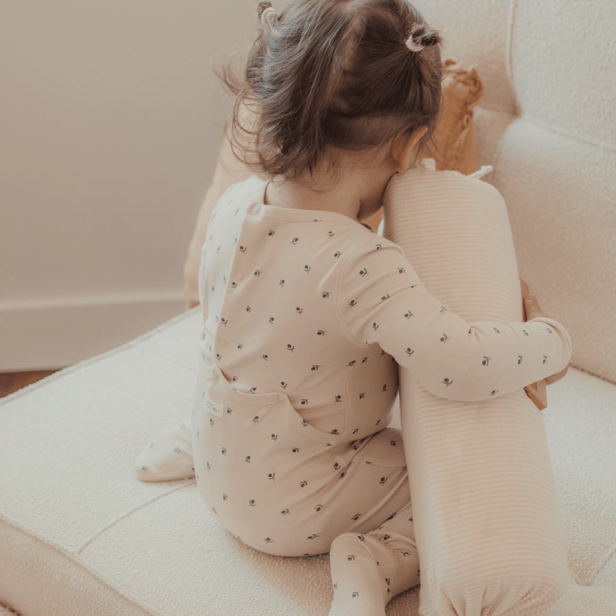 The Printed Romper - Mini Stitch Blue