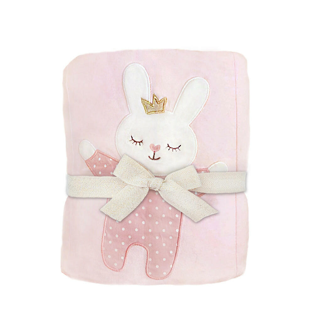 Bedtime Princess Bunny Pink Nursery Quilt Quilt MON AMI