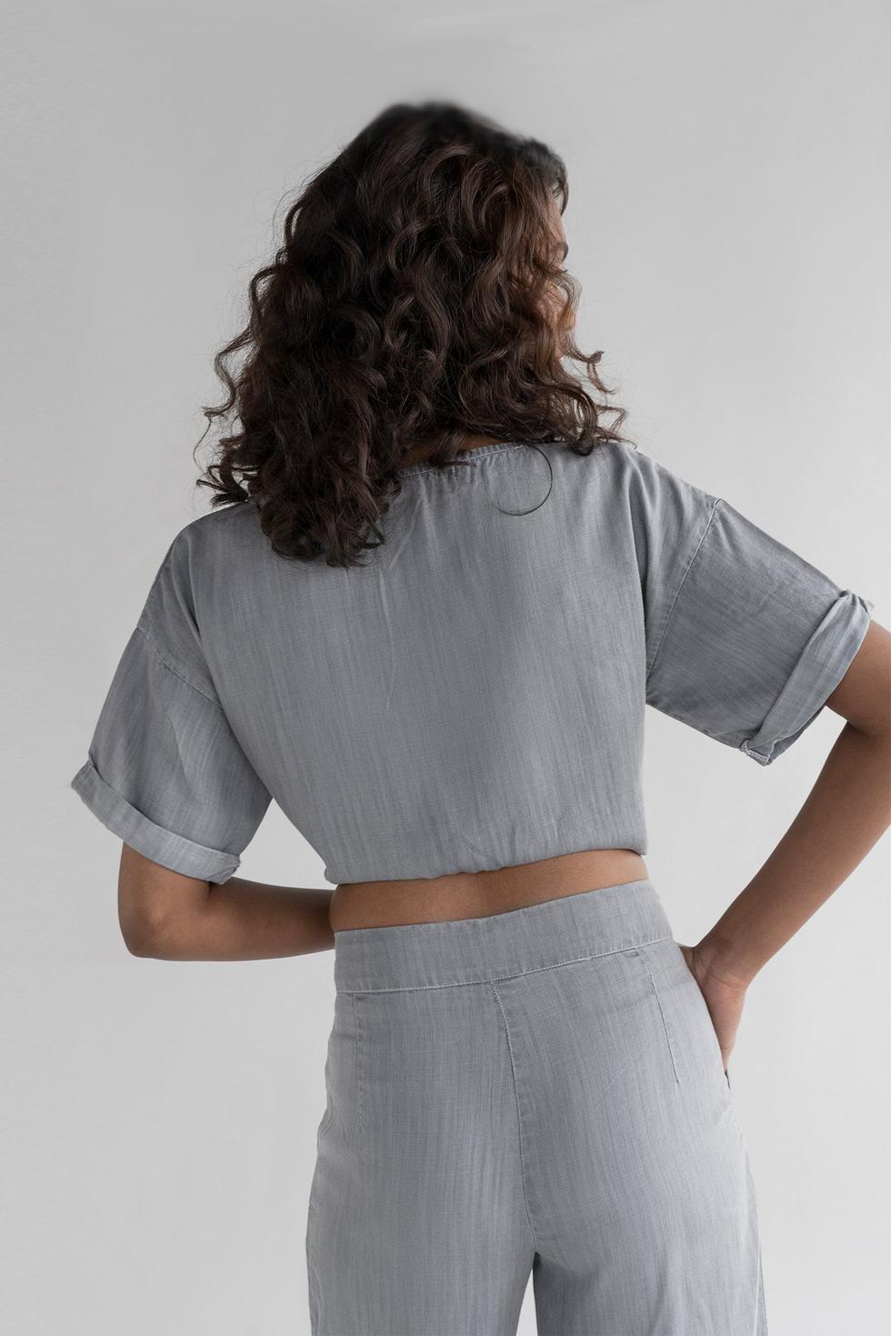 Twist and Sway Top - Stone Grey