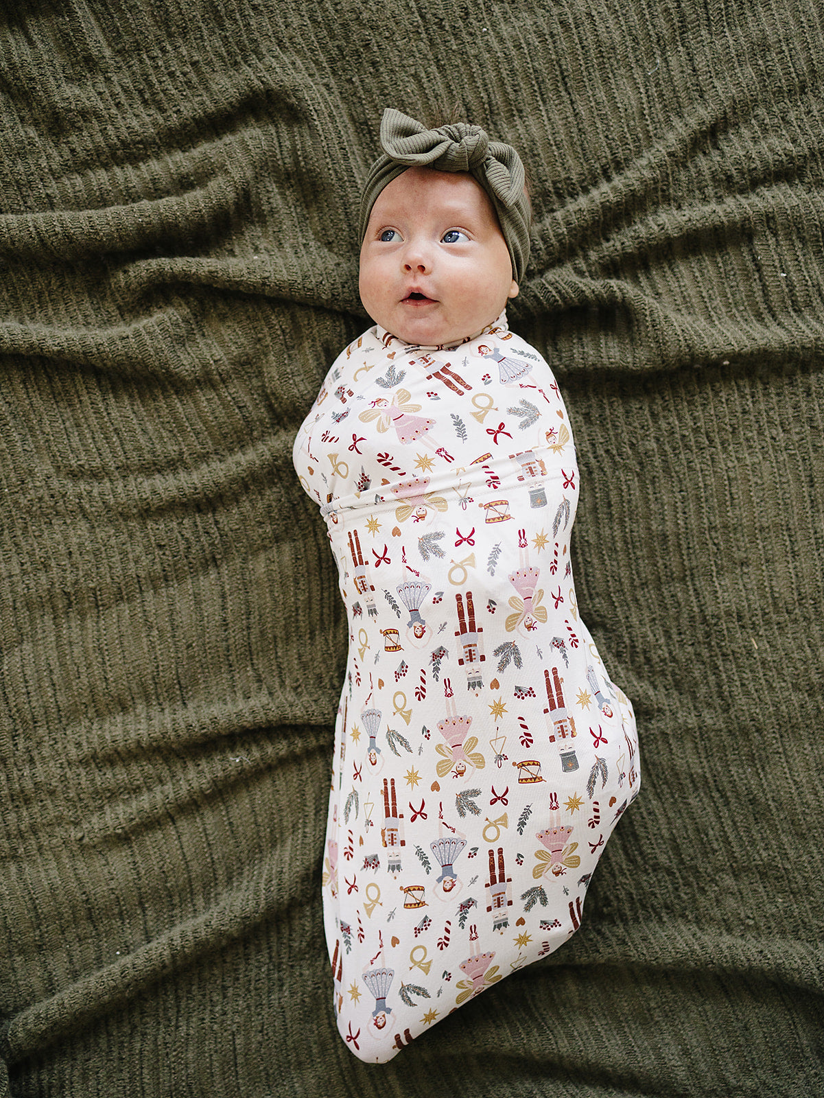 Red Nutcracker Stretch Swaddle Mebie Baby