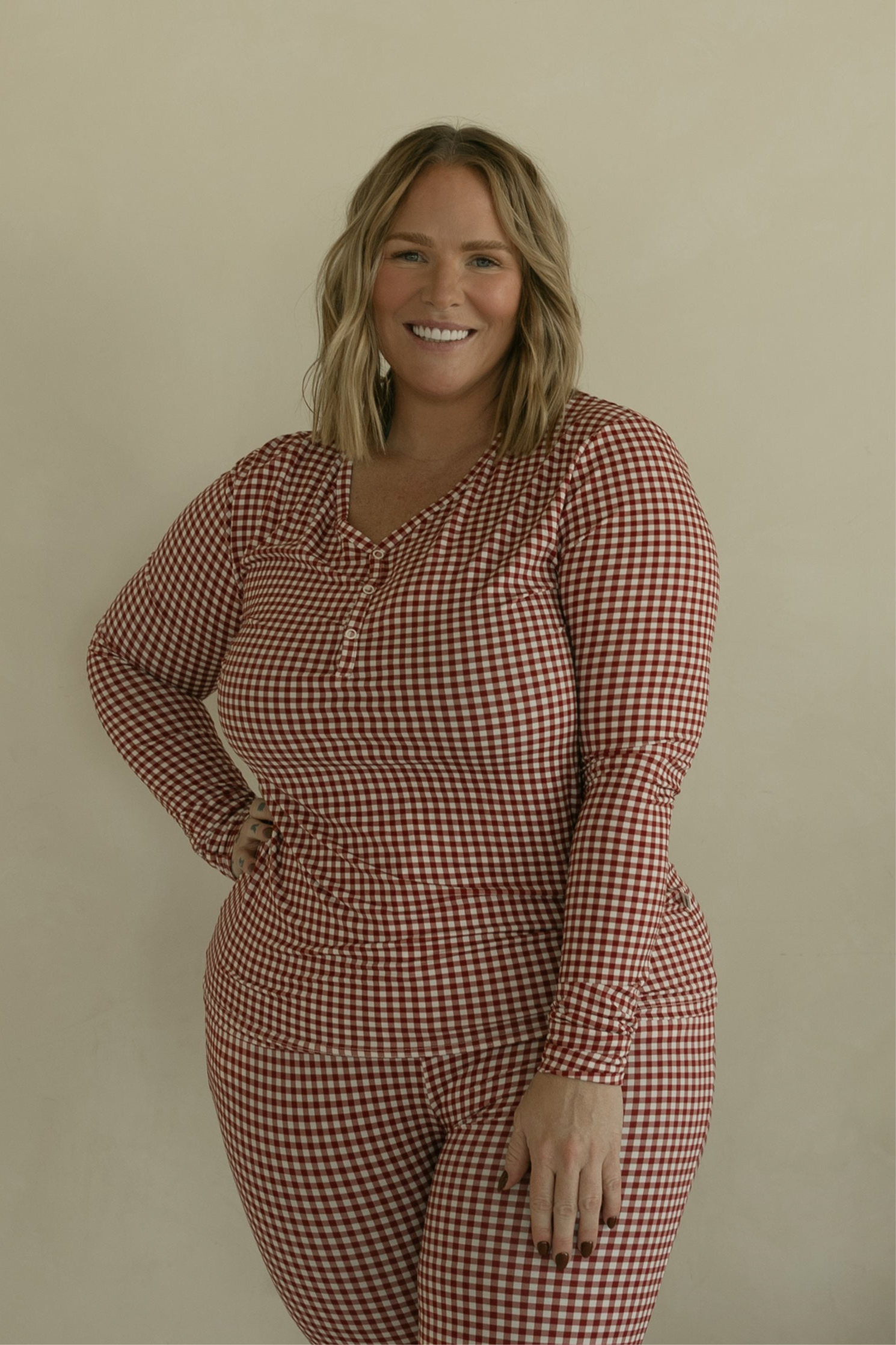 Women's Bamboo Pajamas | Red Gingham
