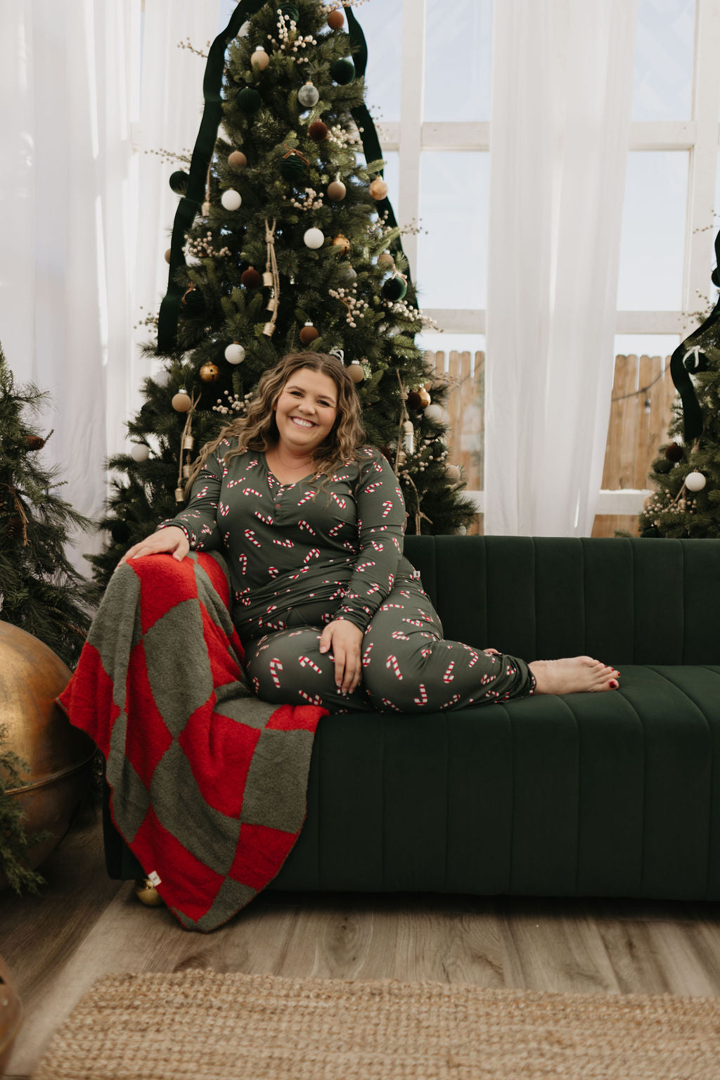 Women's Long Sleeve Bamboo Pajama | Candy Cane Lane 2024