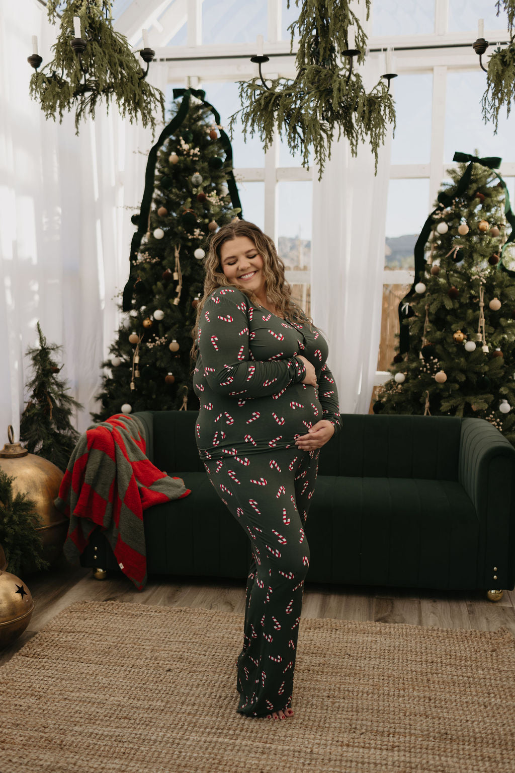 Women's Long Sleeve Bamboo Pajama | Candy Cane Lane 2024