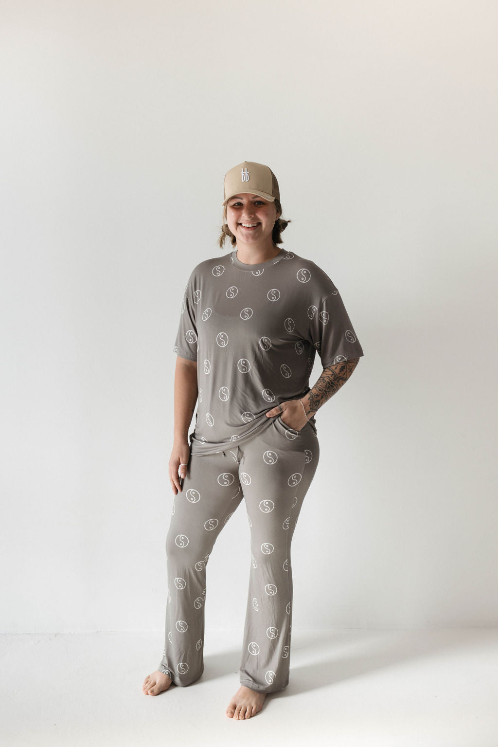 Short Sleeve Women's Bamboo Pajama | Sage Yin Yang