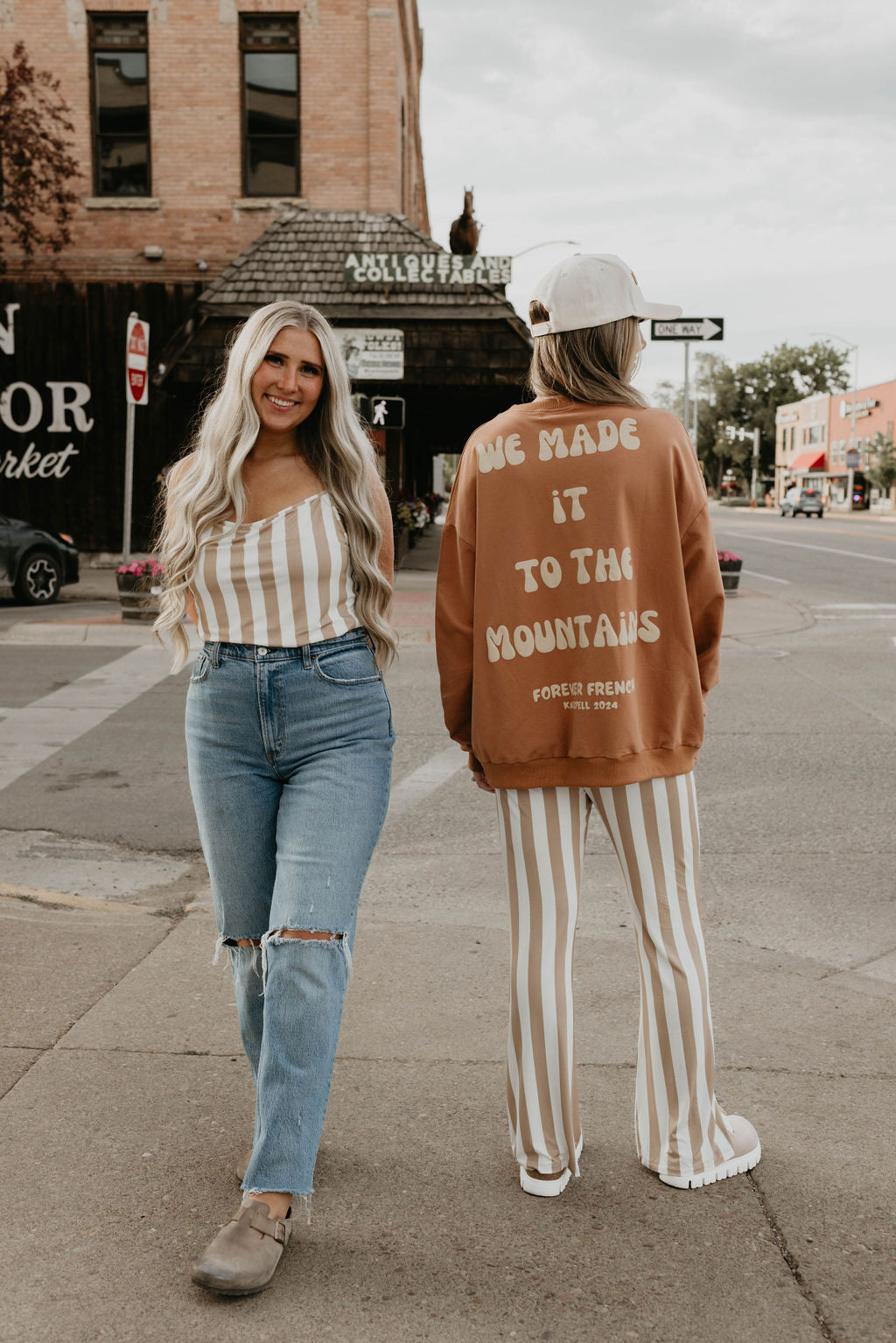 Adult Sweatshirt | Made It to The Mountains forever french baby
