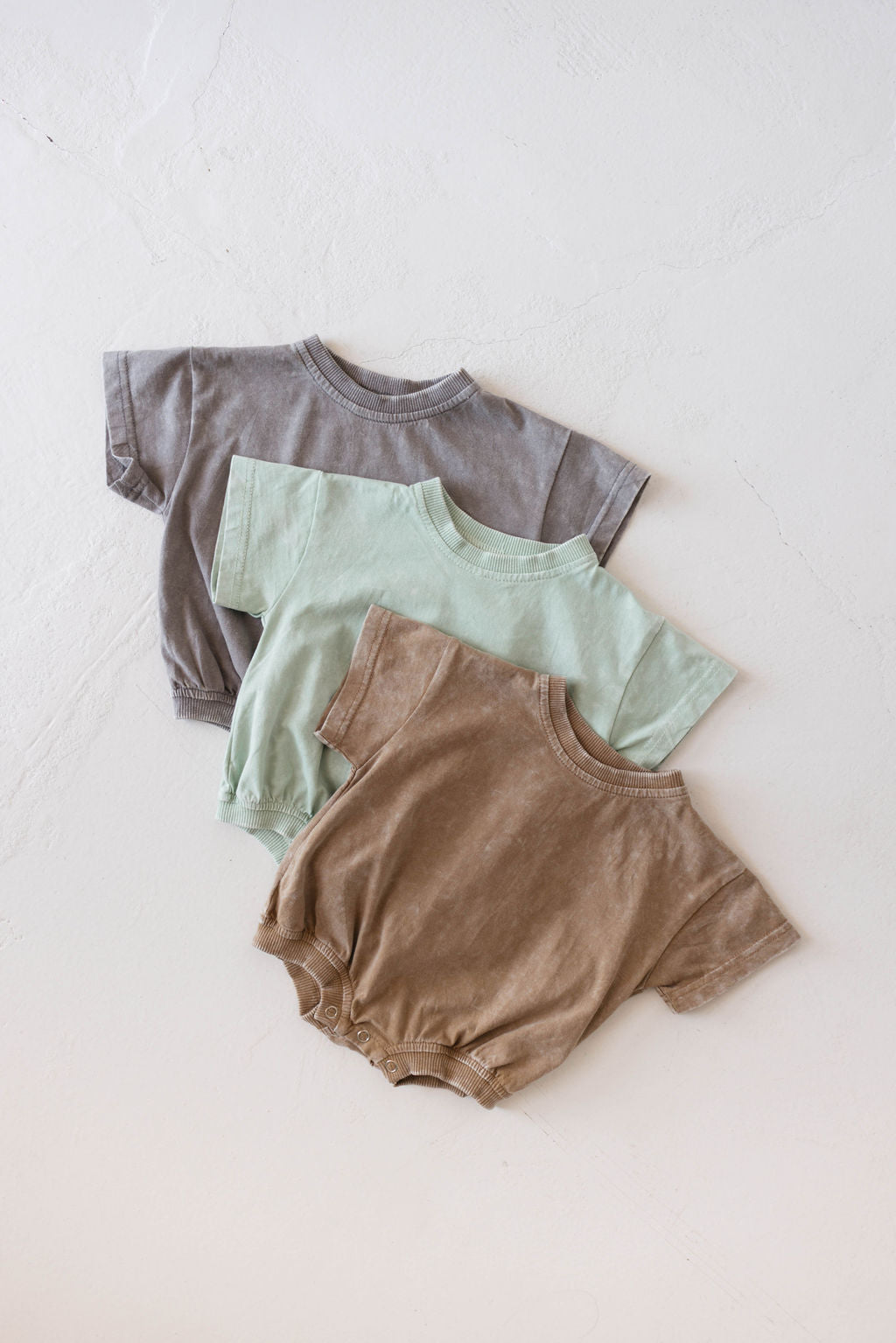 Baby Romper | Vintage Washed Espresso Romper forever french baby