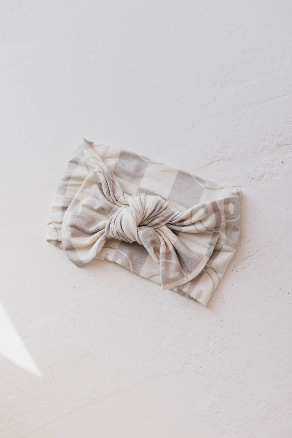 Bamboo Head Wrap | Smile Checkerboard forever french baby