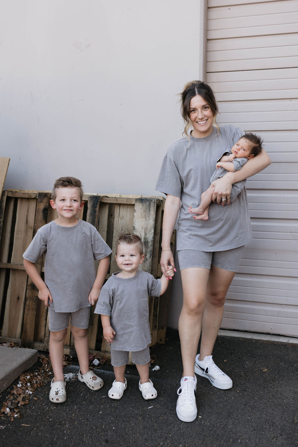 Baby Romper | Vintage Washed Steel Romper forever french baby