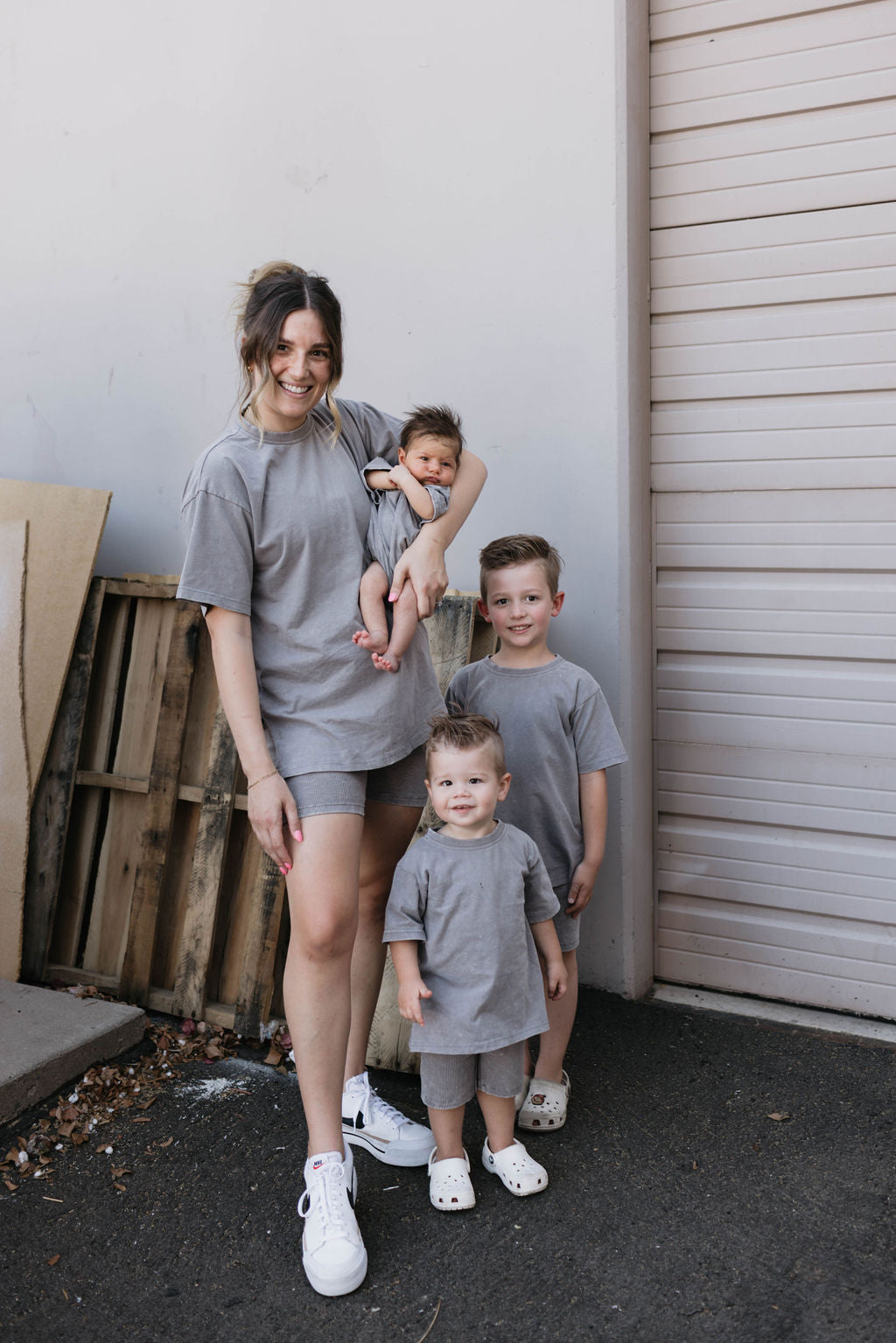 Baby Romper | Vintage Washed Steel Romper forever french baby