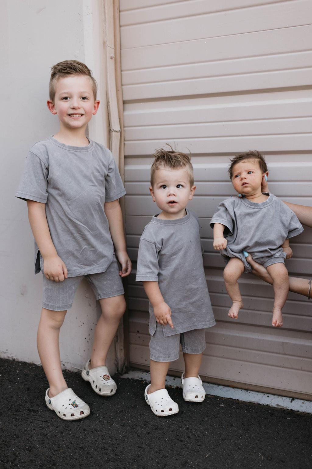 Baby Romper | Vintage Washed Steel Romper forever french baby