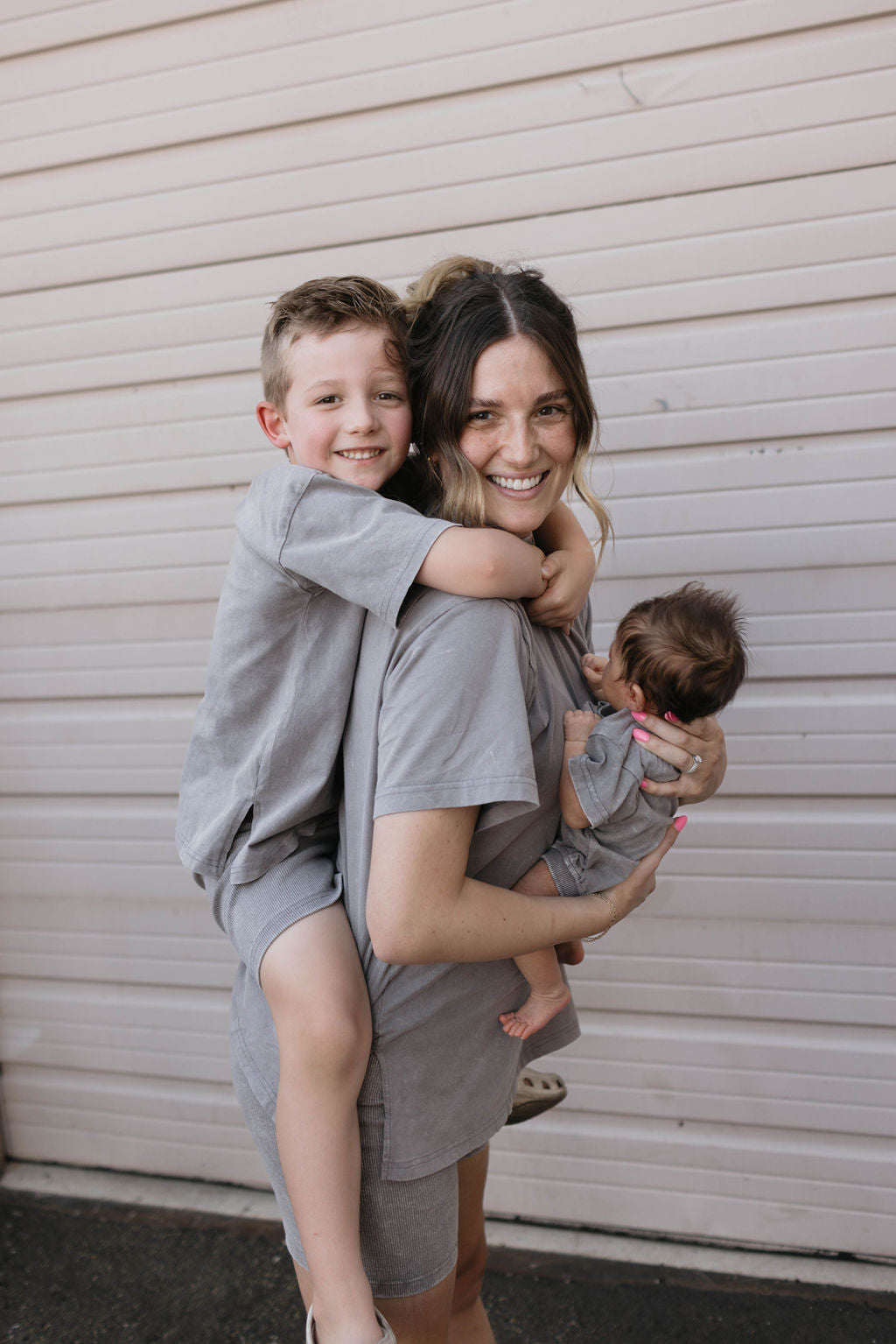 Baby Romper | Vintage Washed Steel Romper forever french baby