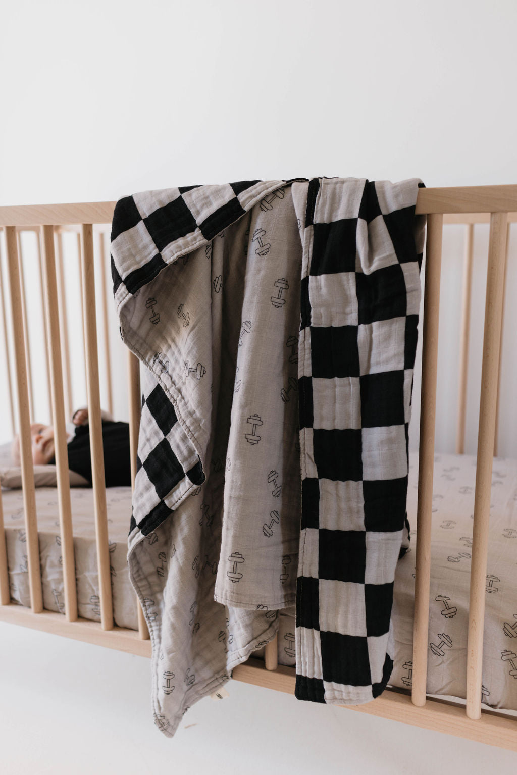 Muslin Quilt | Arm Day + Black & Grey Checkerboard