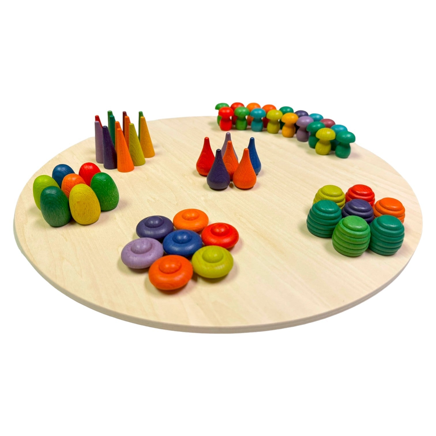 **Pre-order (Ships in 2-3 Weeks)**Wooden Circle Base Plate for Building – 16" Diameter | Open-Ended Play Platform