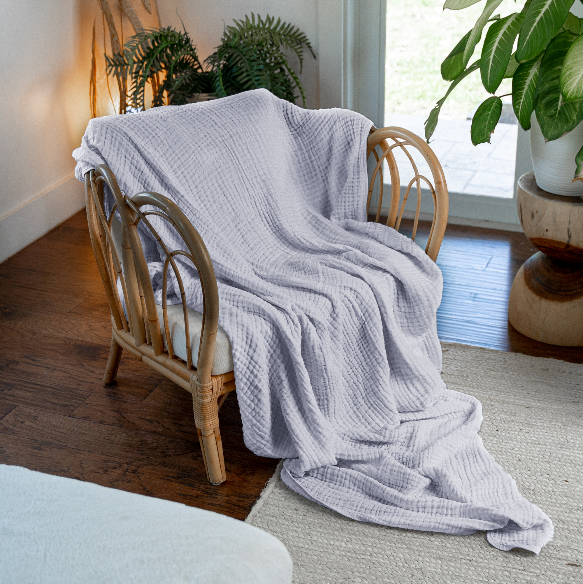 Adult Muslin Blanket in Heather