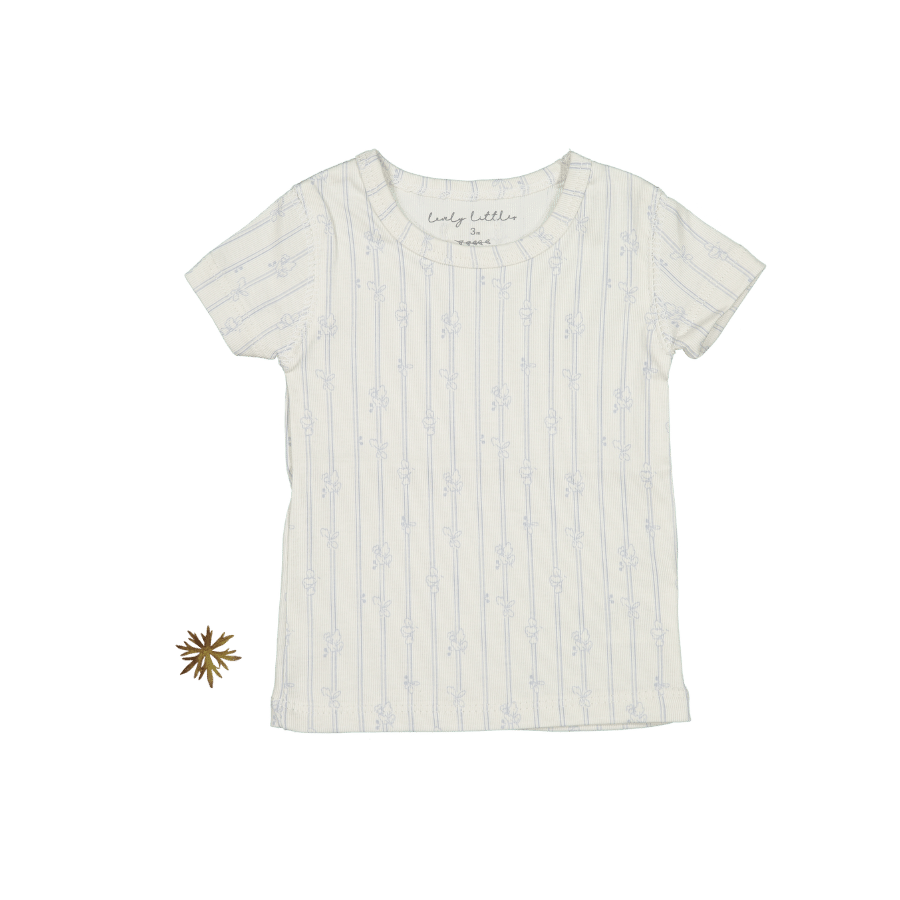 The Printed Short Sleeve Tee - Linear Leaf Short Sleeve Tee Lovely Littles