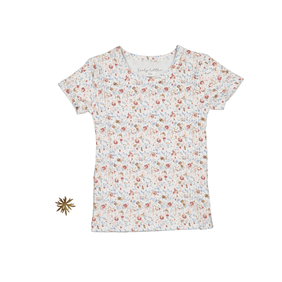 The Printed Short Sleeve Tee - Evelyn Short Sleeve Tee Lovely Littles