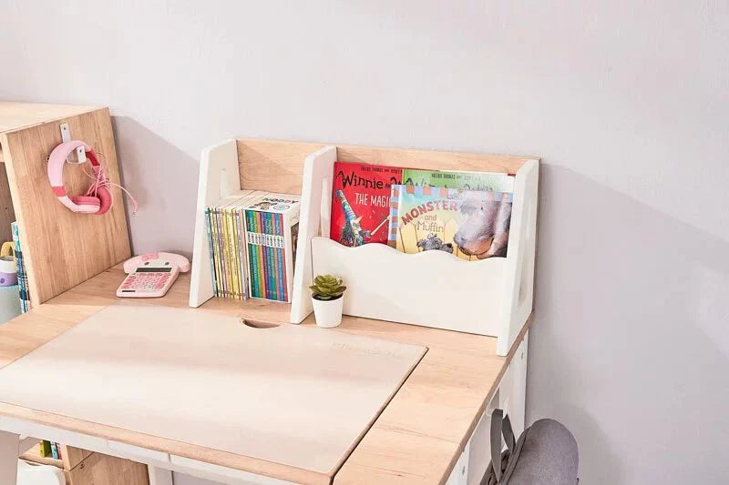 Calla D Desk Bookshelf - Compact Hardwood Organizer for Clutter MesaSilla USA