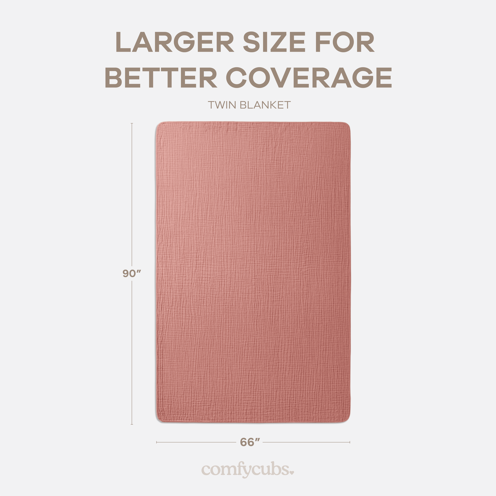 Adult Muslin Blanket in Dusty Rose