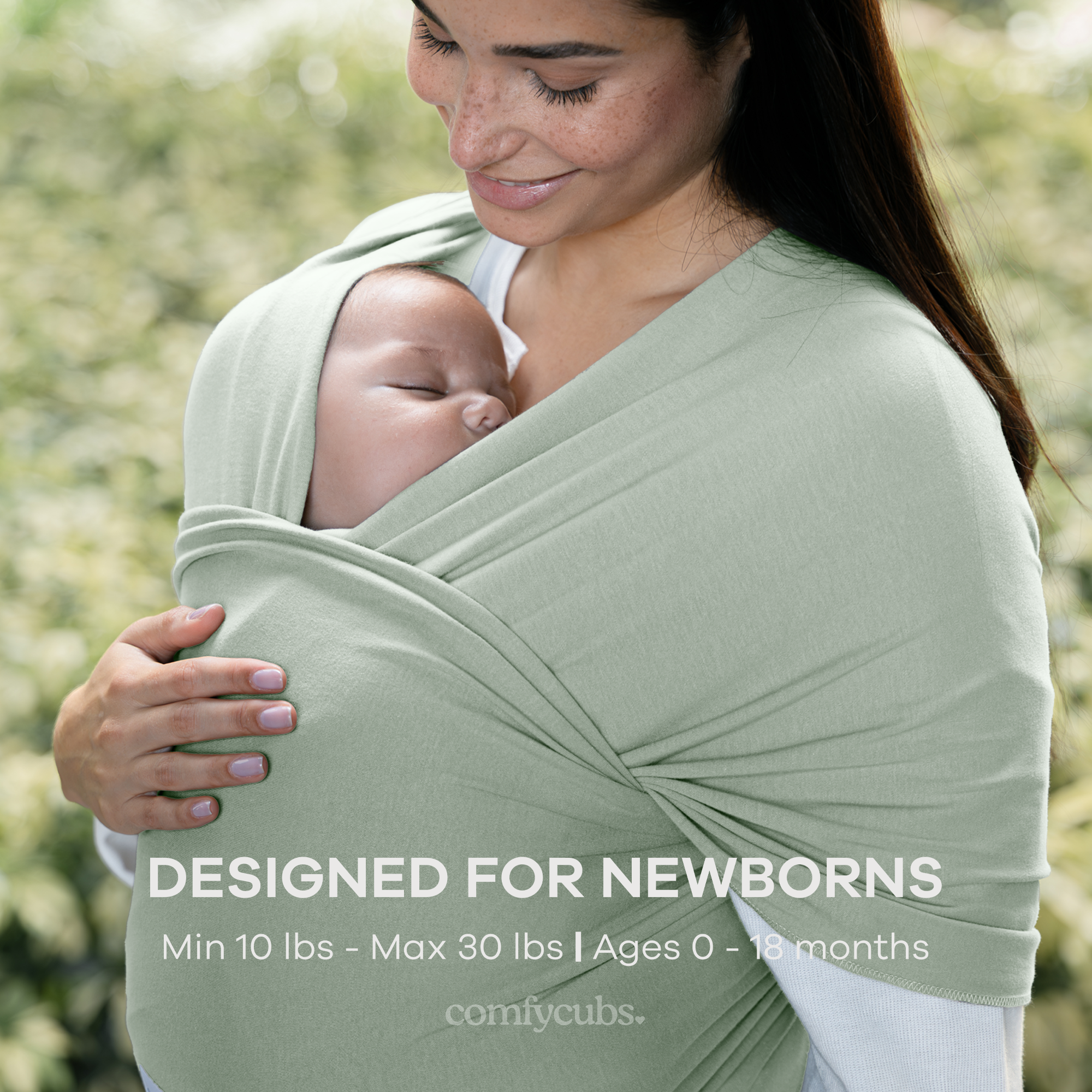 Baby Wrap Carrier in Fern