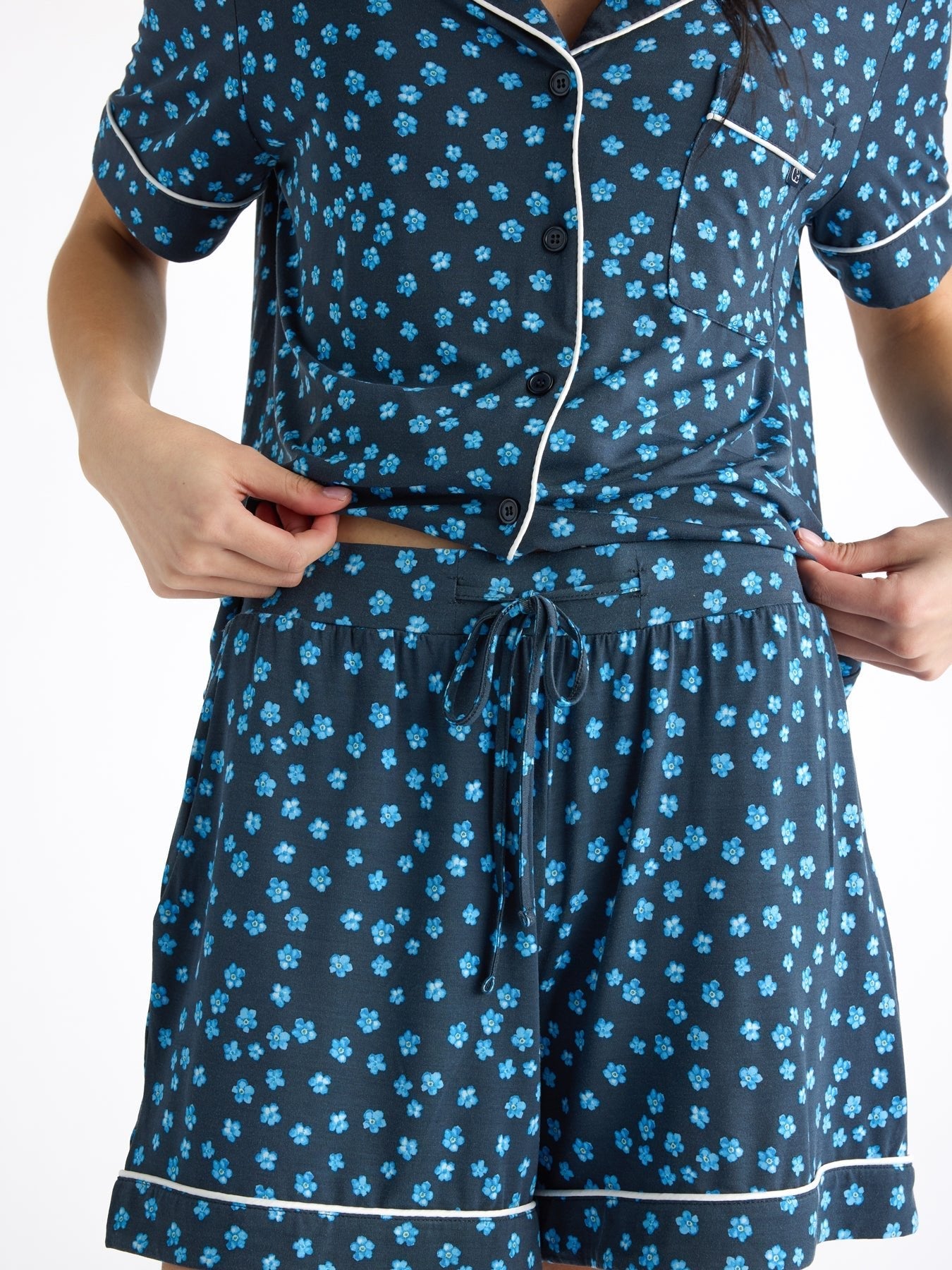 Women's Bamboo Stretch-Knit Short Sleeve Pajama Set