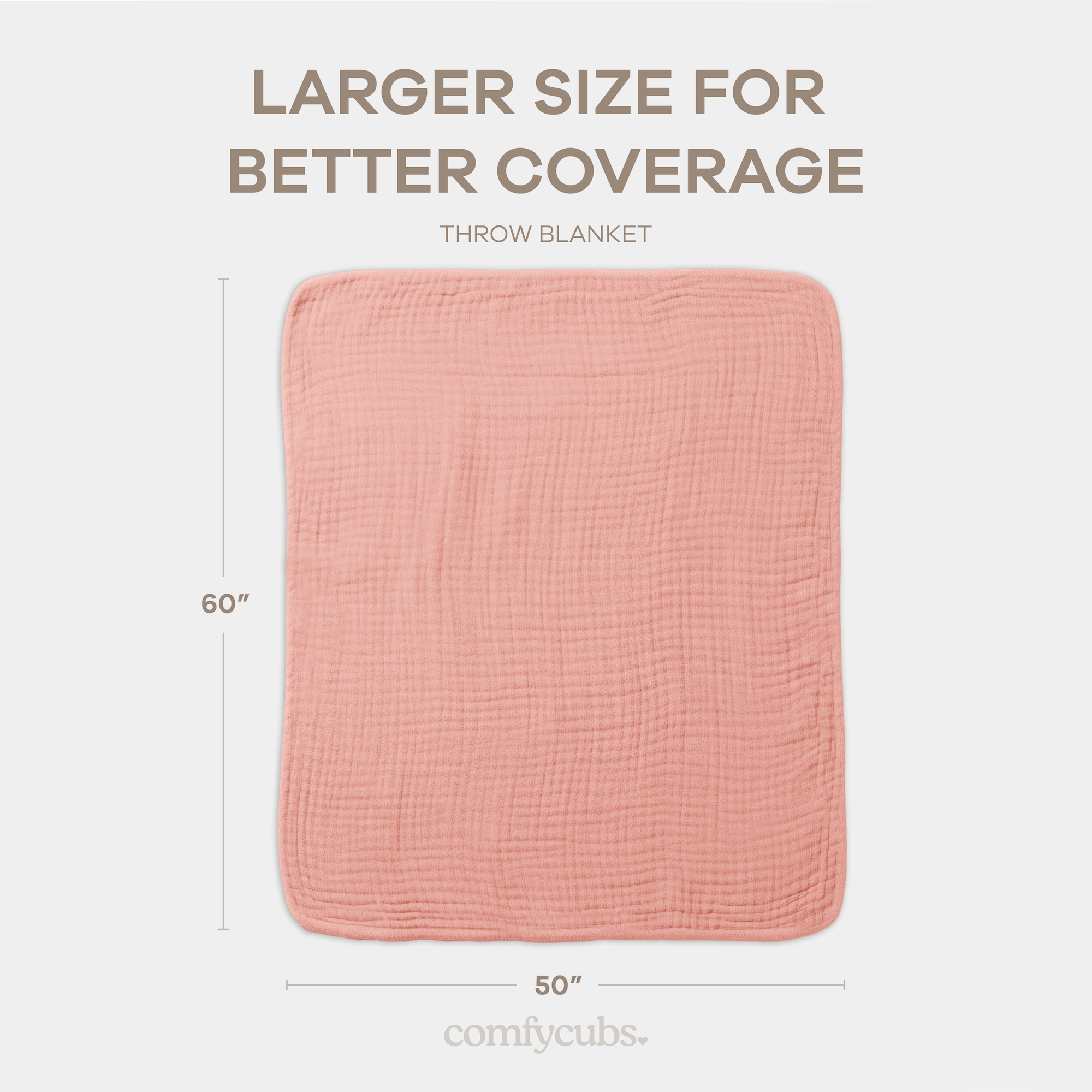 Adult Muslin Blanket in Bold Blush