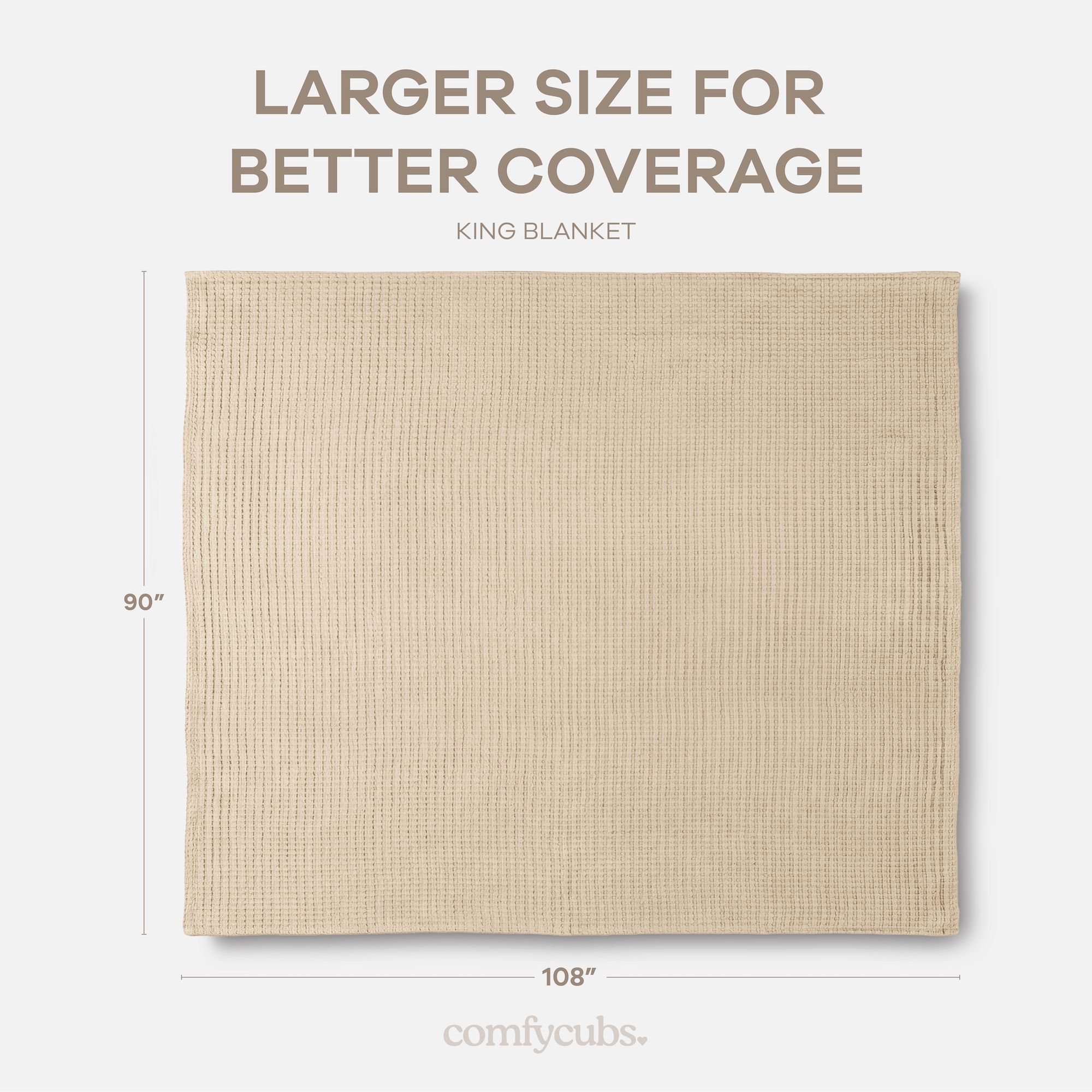 Adult Waffle Blankets in Sand