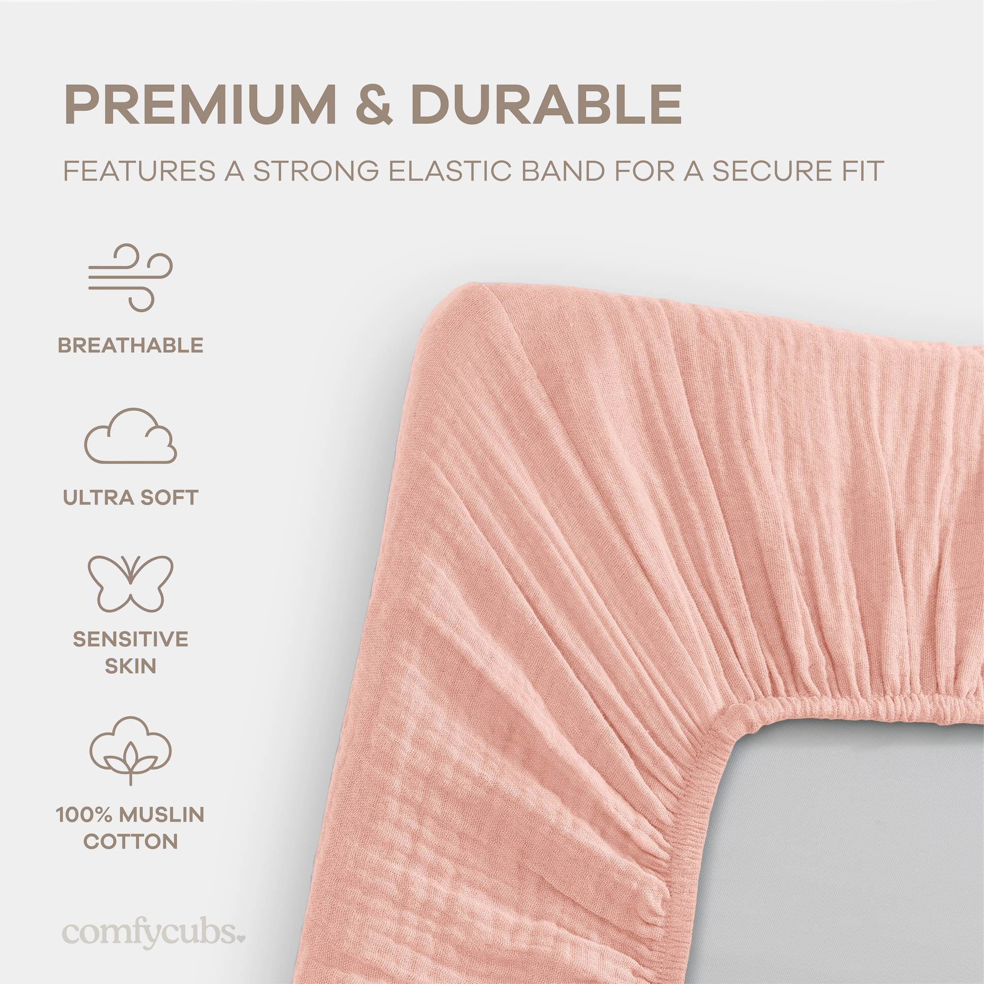 Muslin Fitted Bassinet Crib Sheet