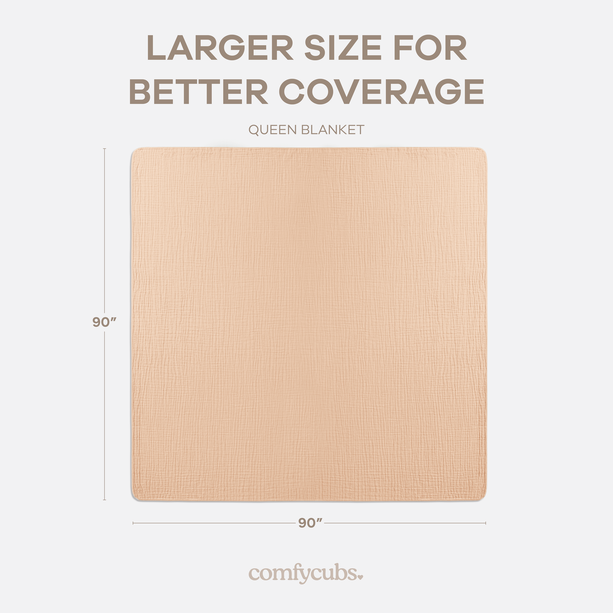 Adult Muslin Blanket in Cream