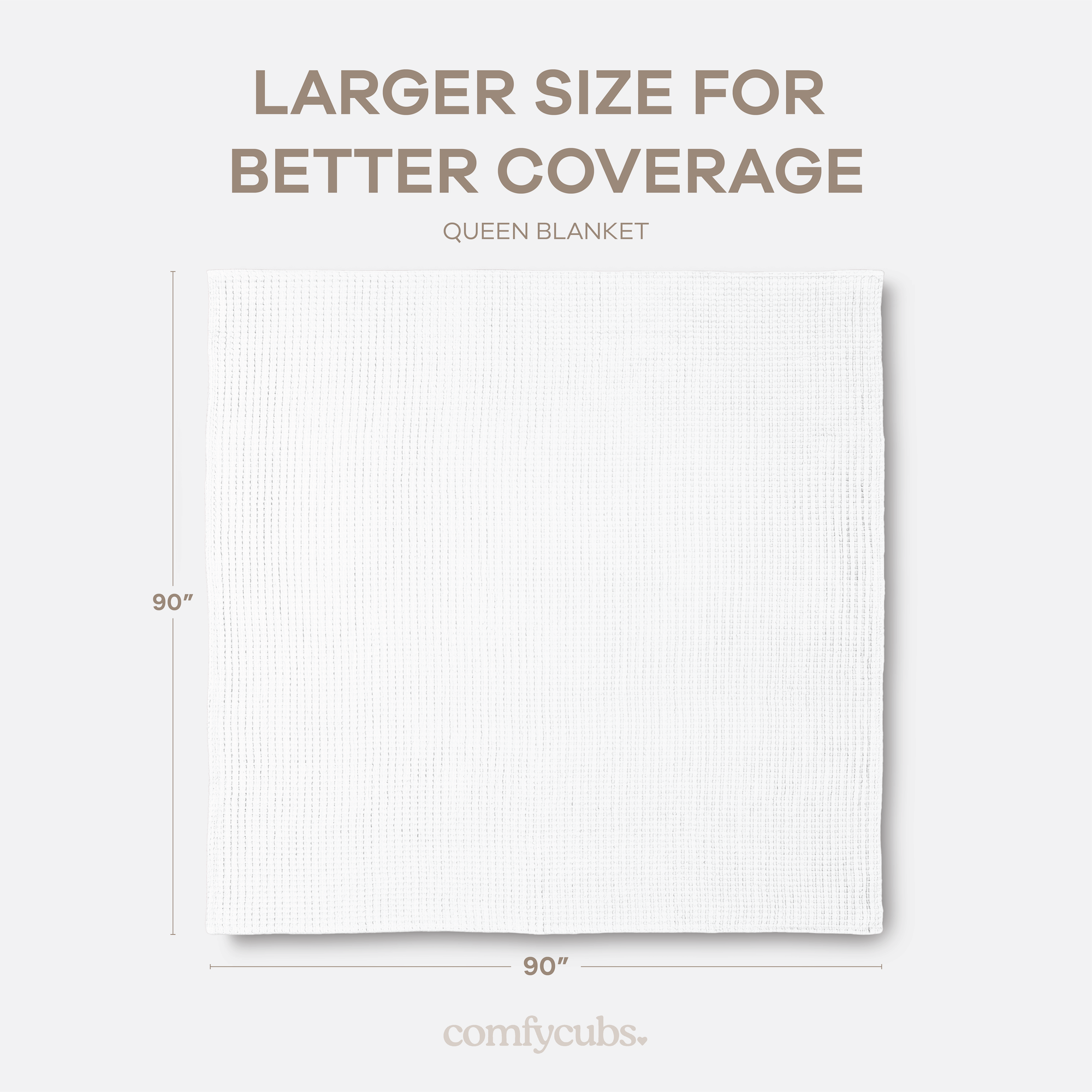 Adult Waffle Blankets in White