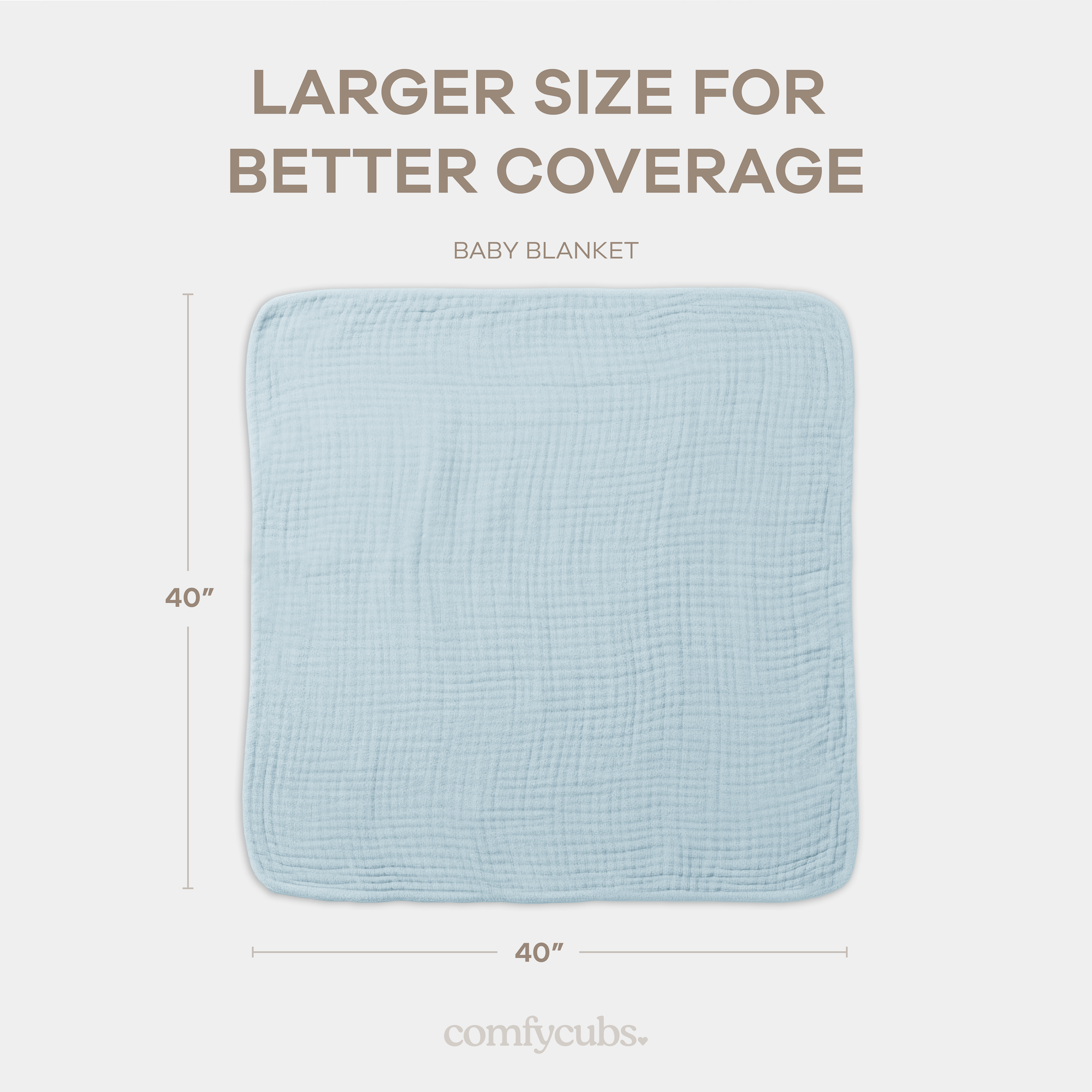 Baby Muslin Blanket in Sky Blue