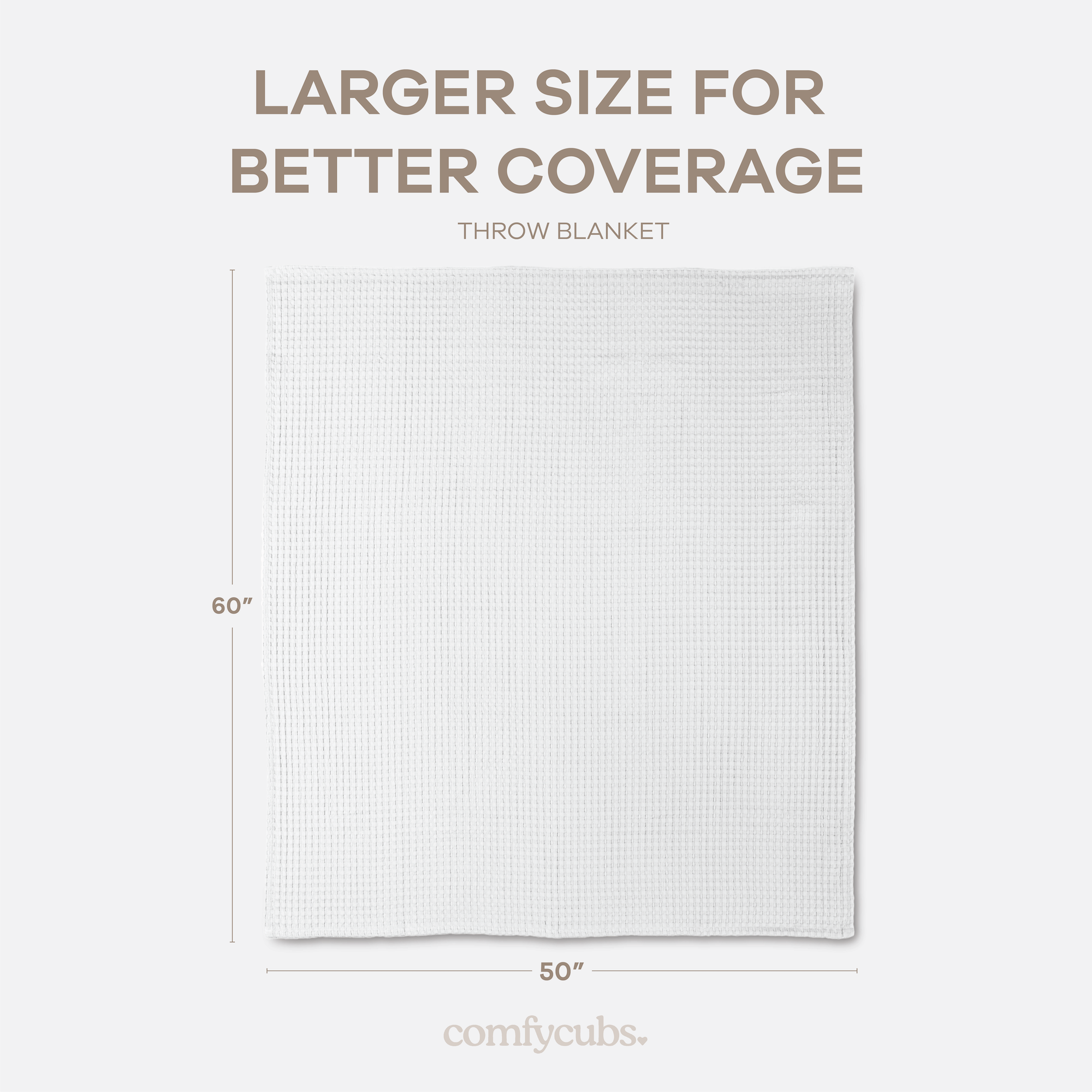 Adult Waffle Blankets in White