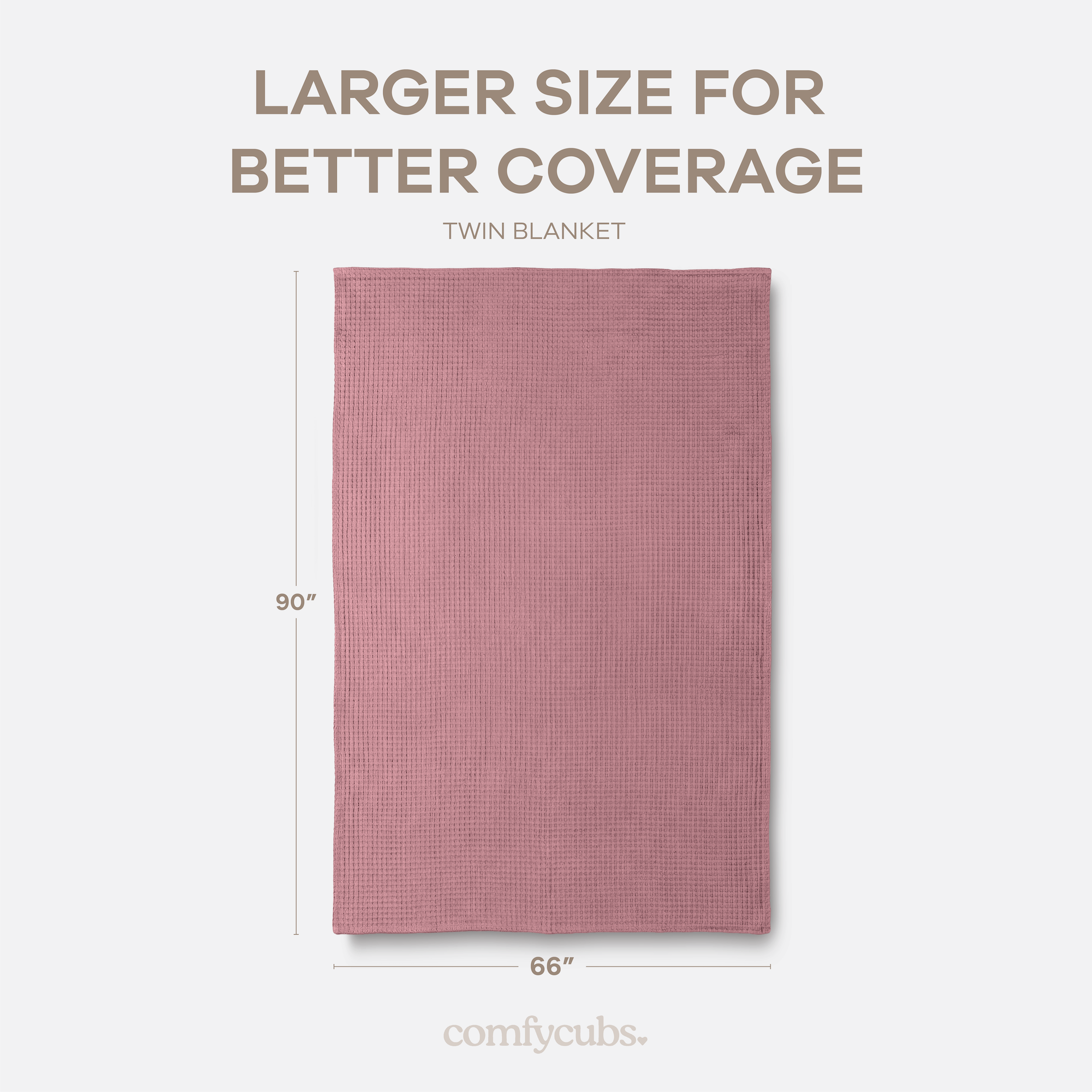 Adult Waffle Blankets in Mauve