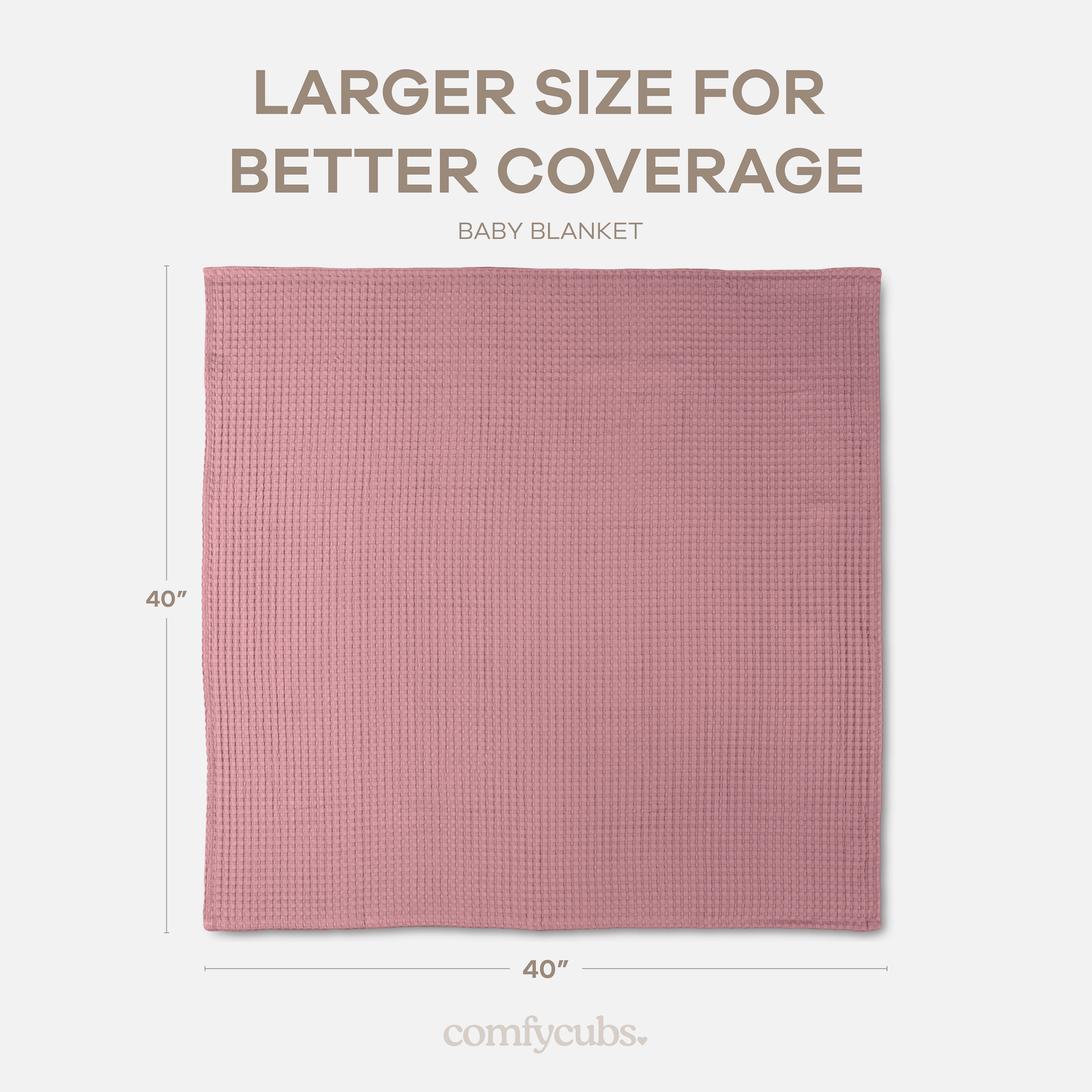 Baby Waffle Blankets in Mauve