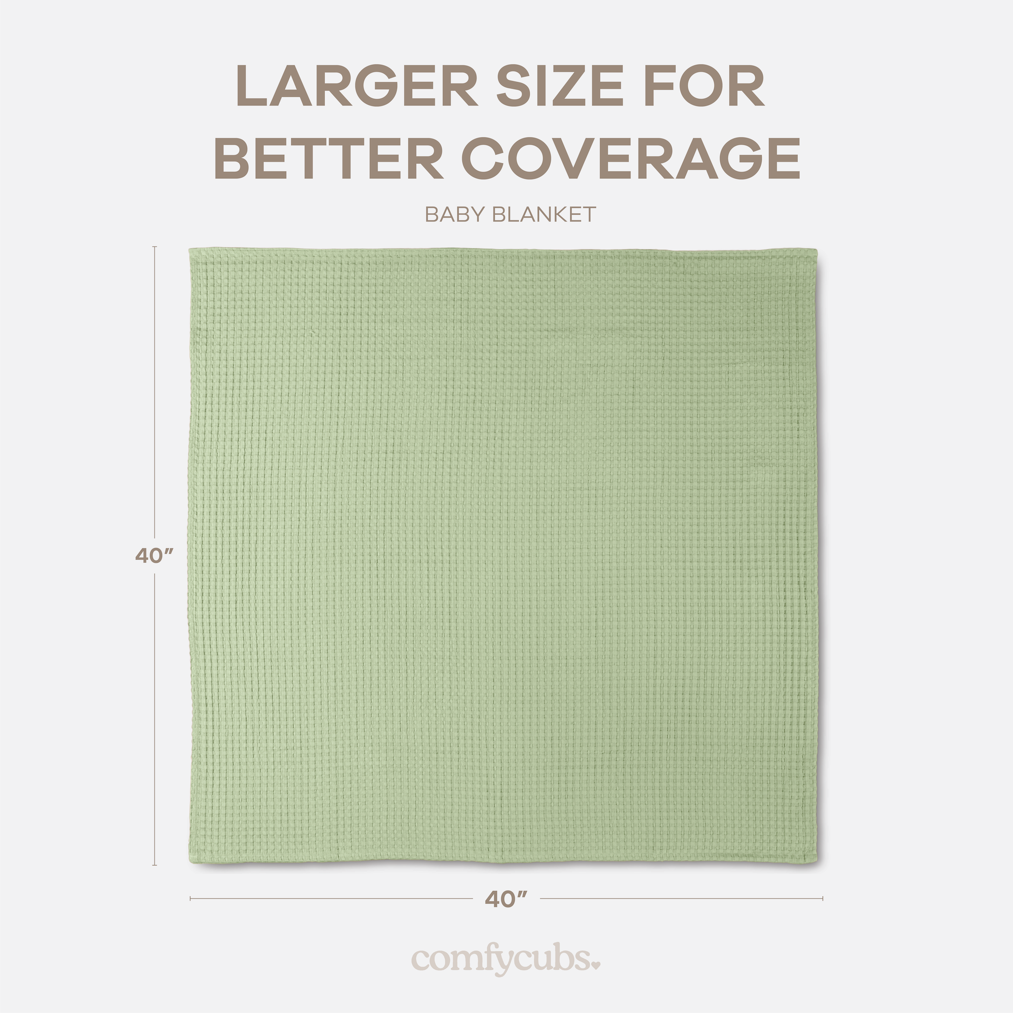Baby Waffle Blankets in Sage