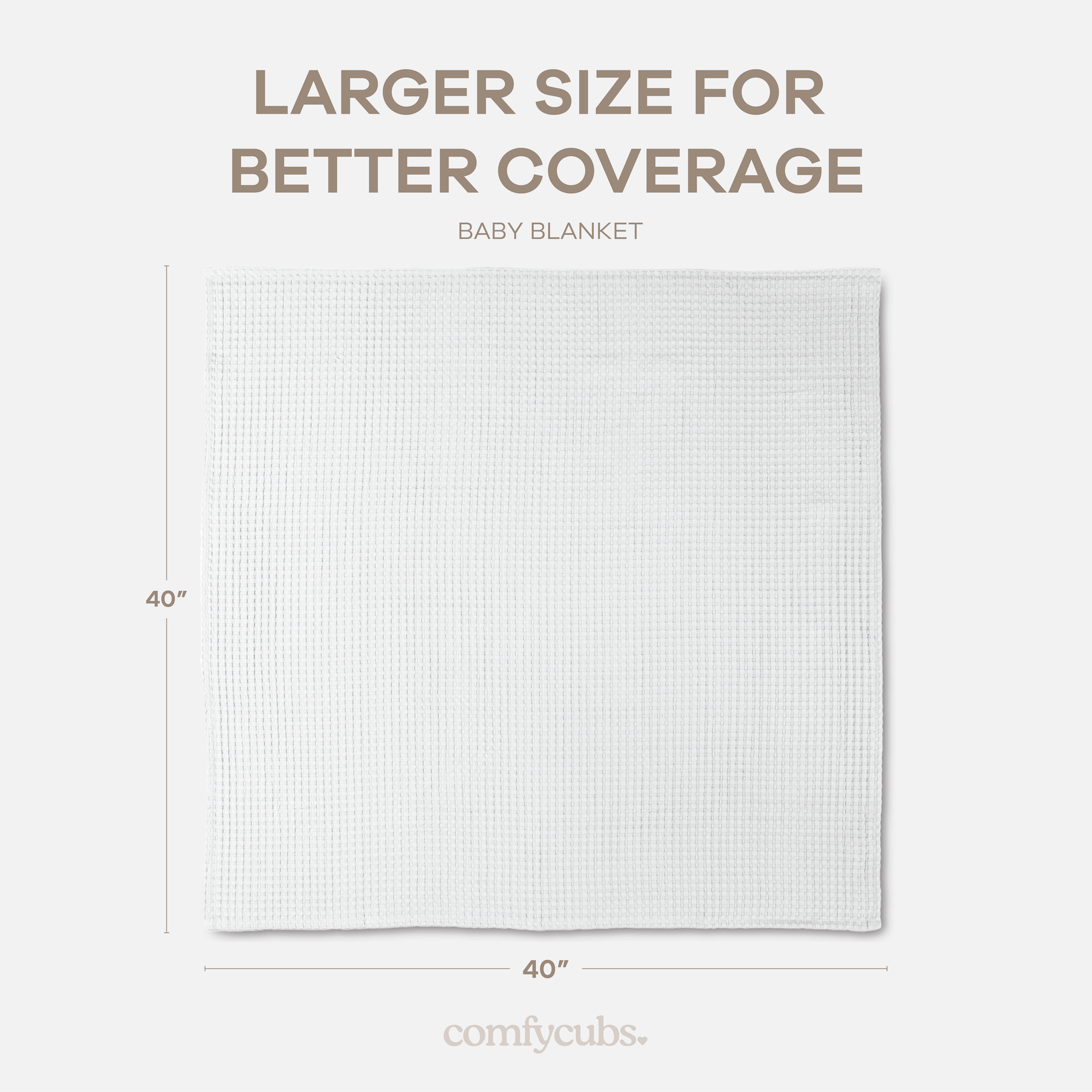 Baby Waffle Blankets in White