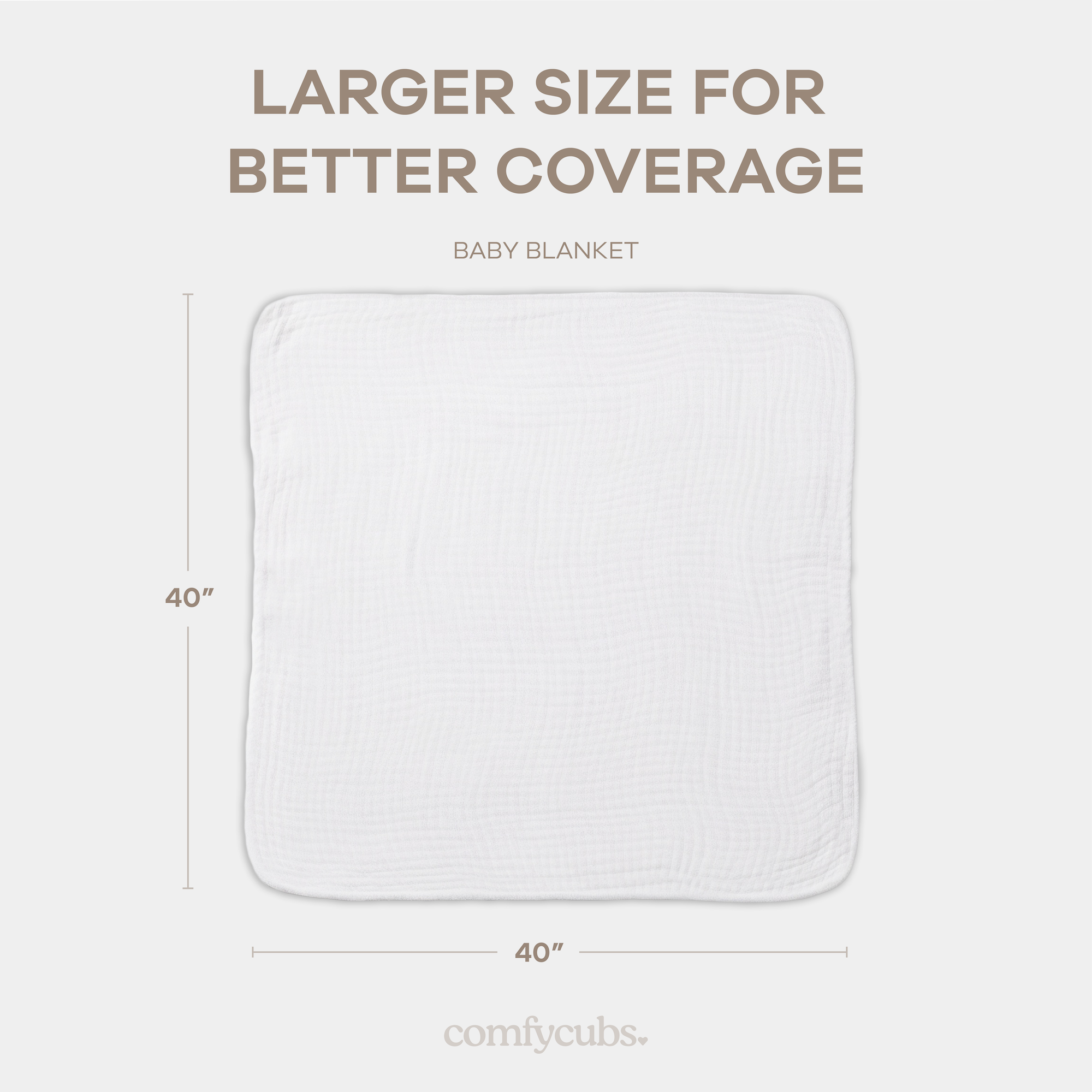 Baby Muslin Blanket in White