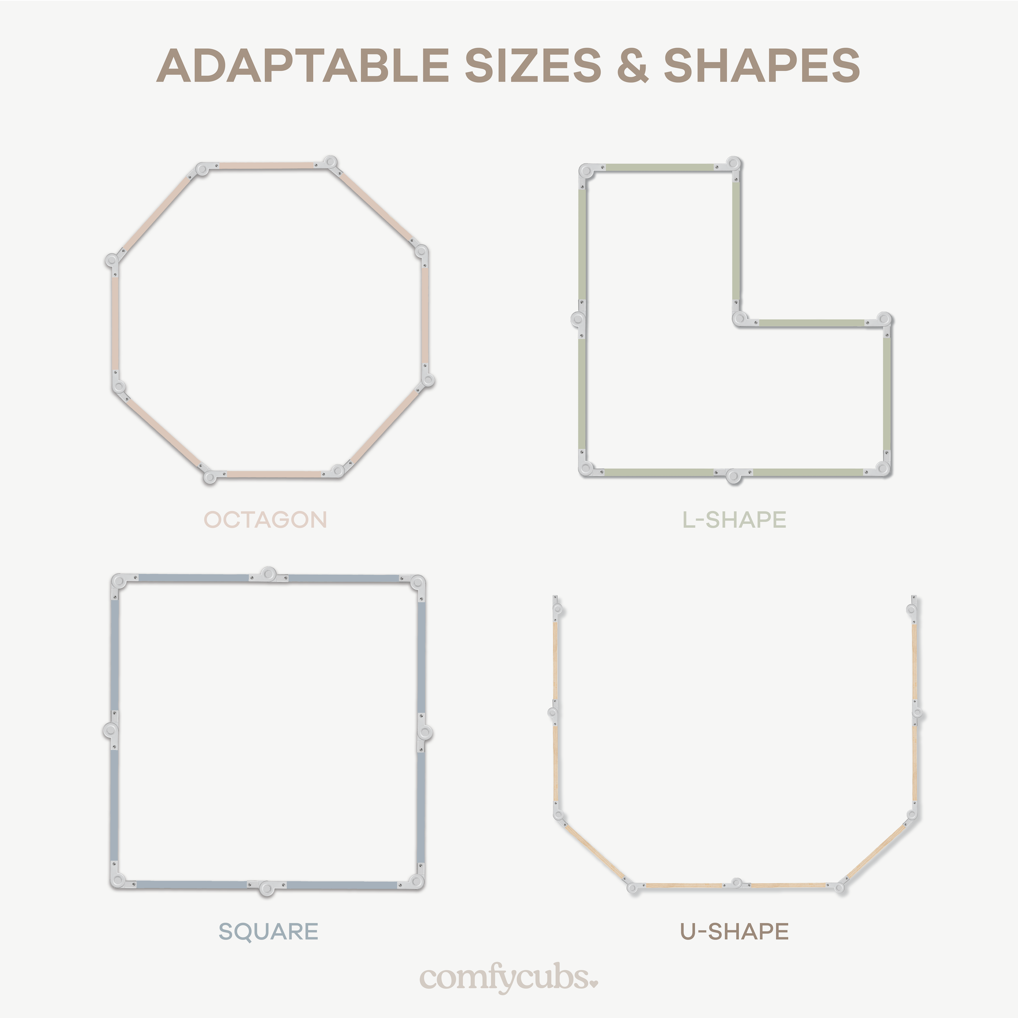 Playpen for Toddler and Babies in Natural Wood