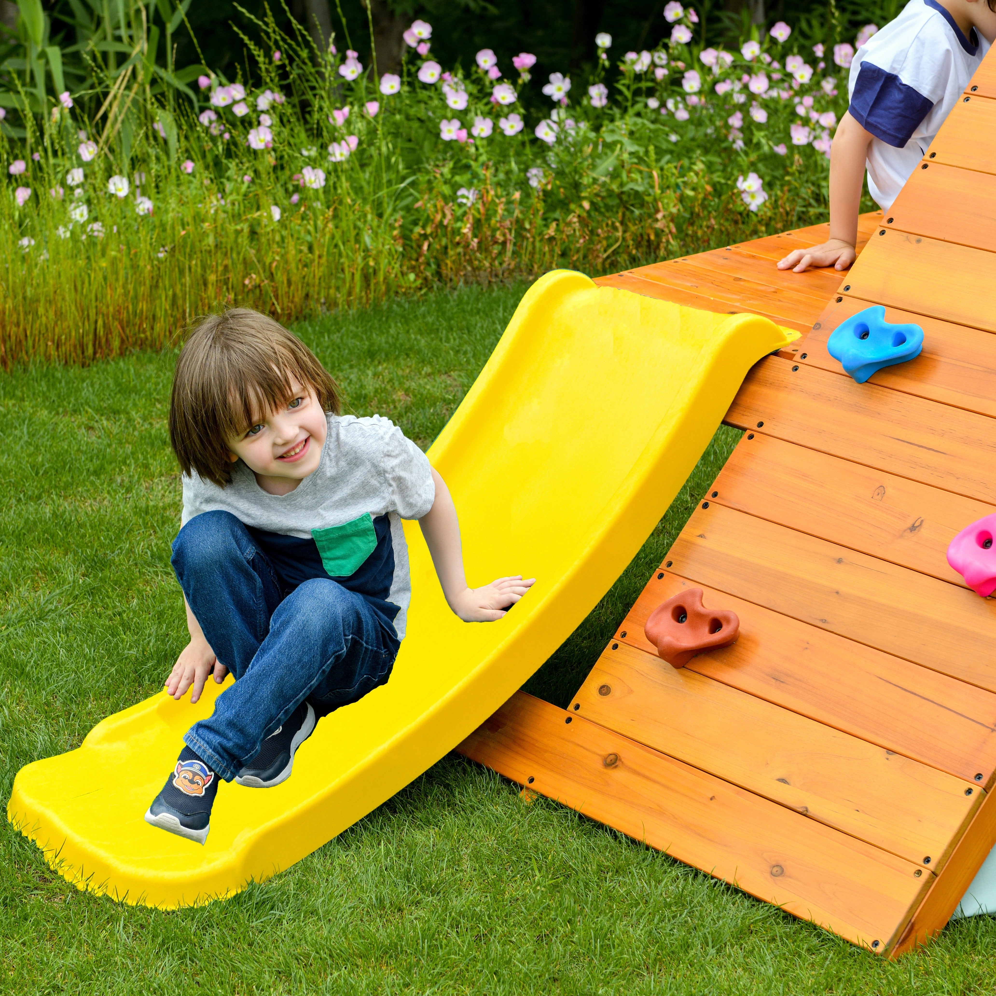 Palm - 5-in-1 Outdoor and Indoor Playground Playset Outdoor Avenlur.com