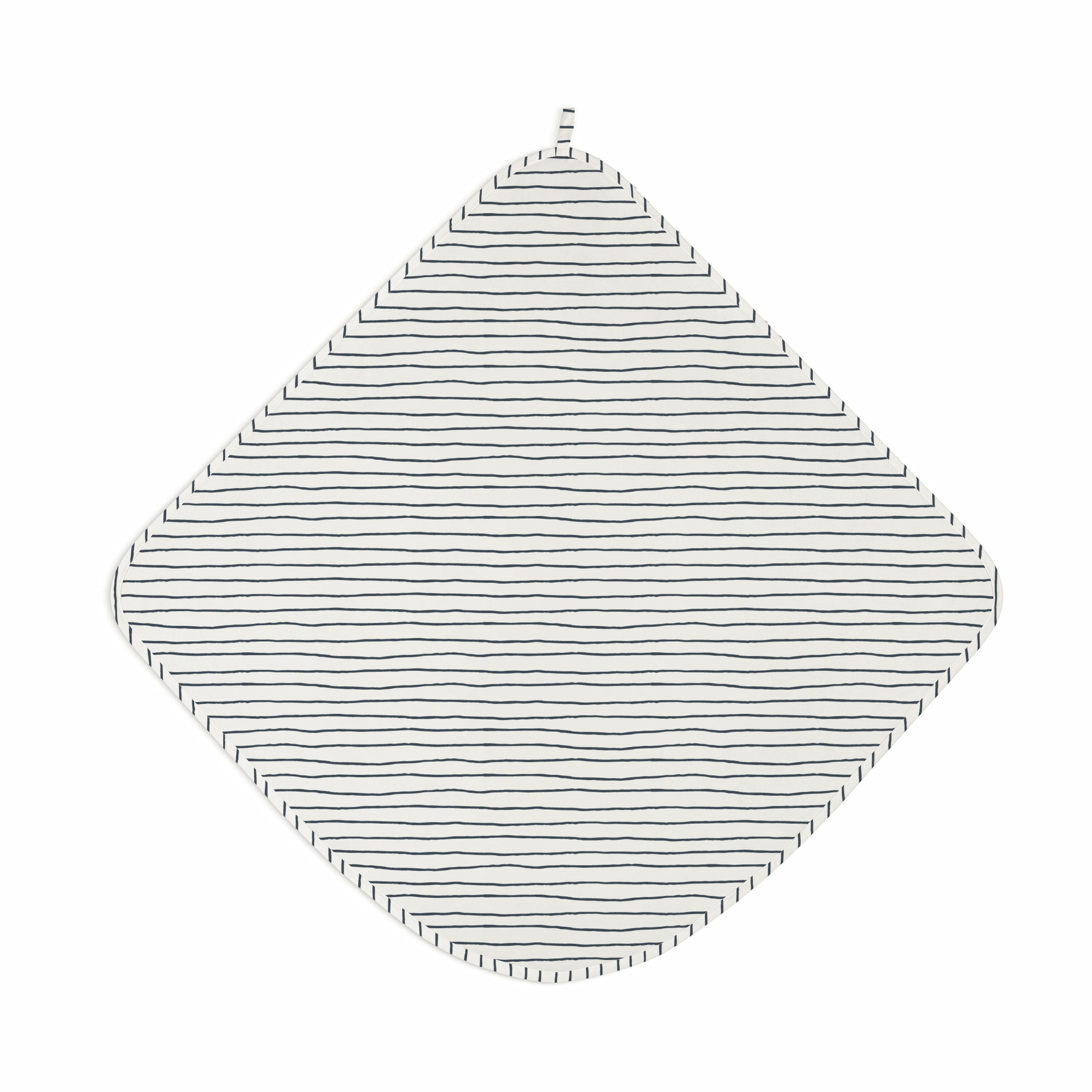 Organic Baby Towel - Navy Stripes Hooded Towel Makemake Organics