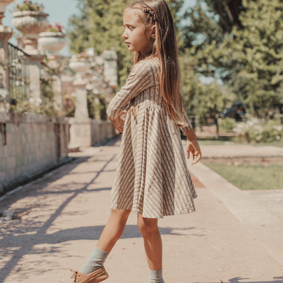 The Printed Long Sleeve Dress - Jasper