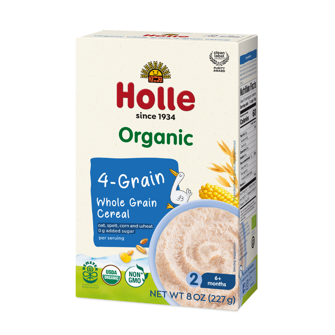 Holle Organic Whole Grain 4-Grain Cereal - 6 Pack
