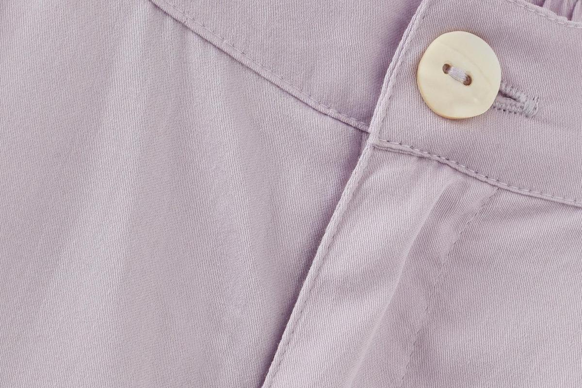 Baby Organic Cotton Woven Bermuda Shorts - Lavender