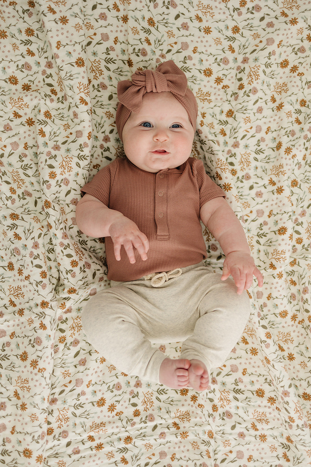 Dusty Rose Organic Cotton Ribbed Snap Bodysuit Mebie Baby