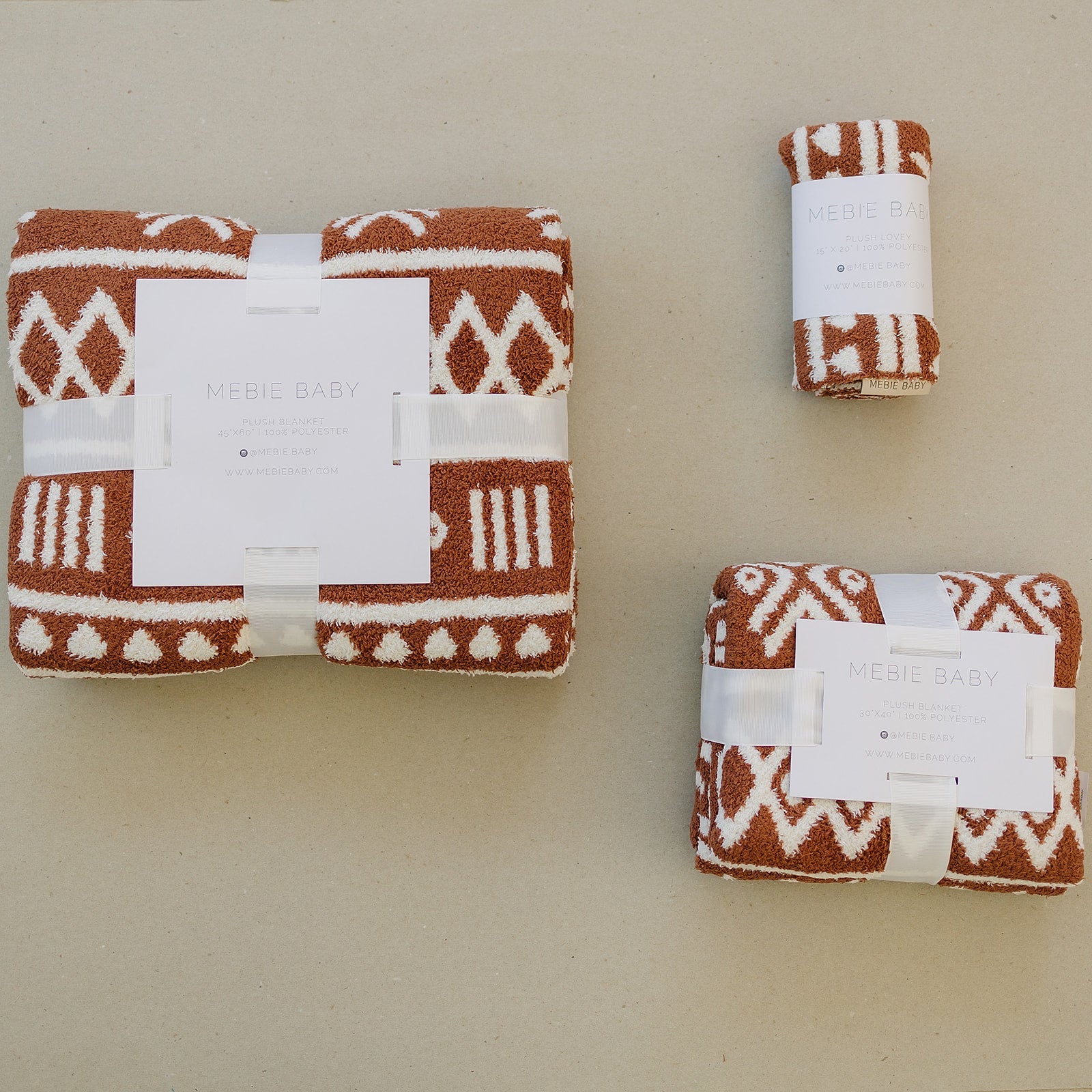 Rust Alpine Plush Blanket Mebie Baby