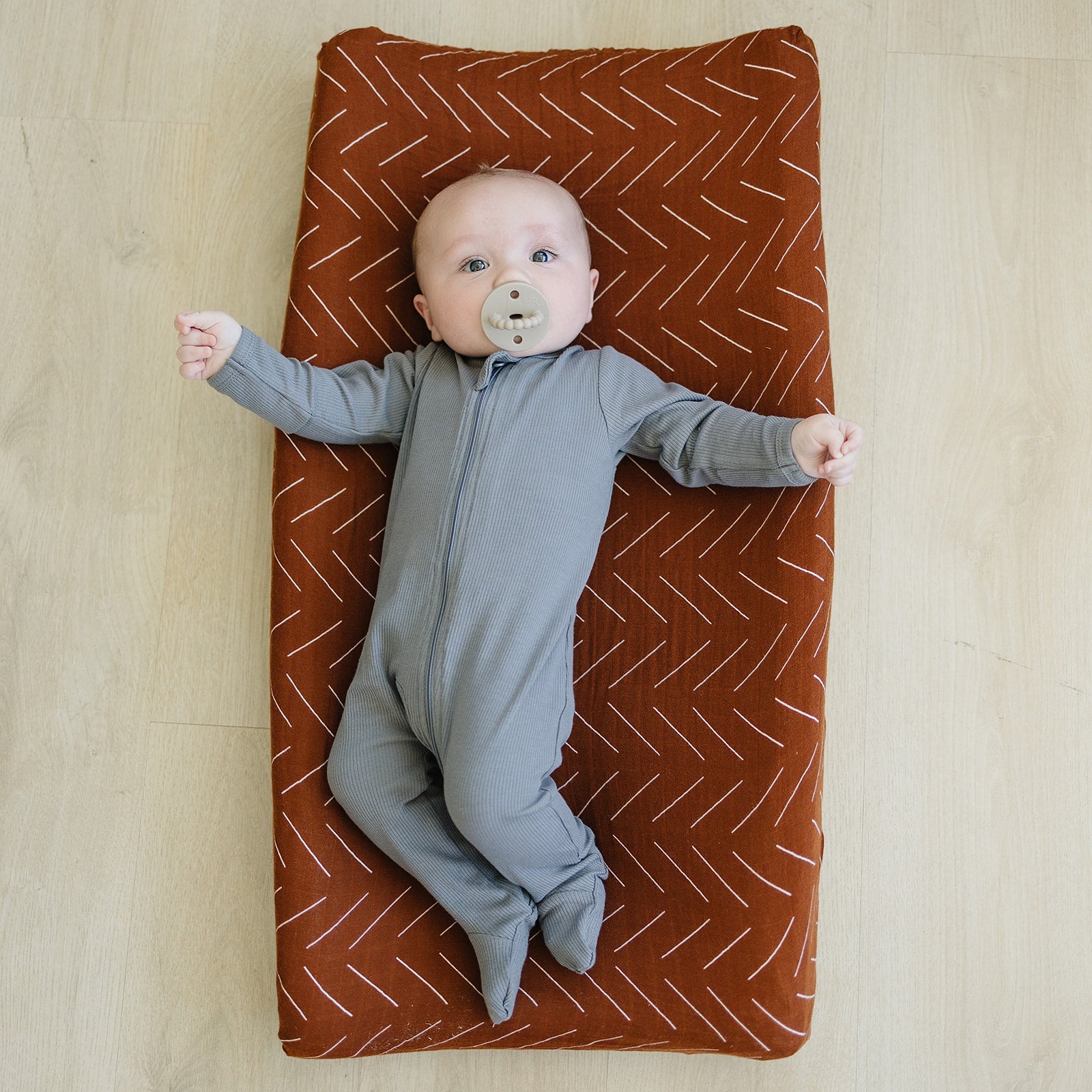 Rust Mudcloth Muslin Changing Pad Cover Mebie Baby