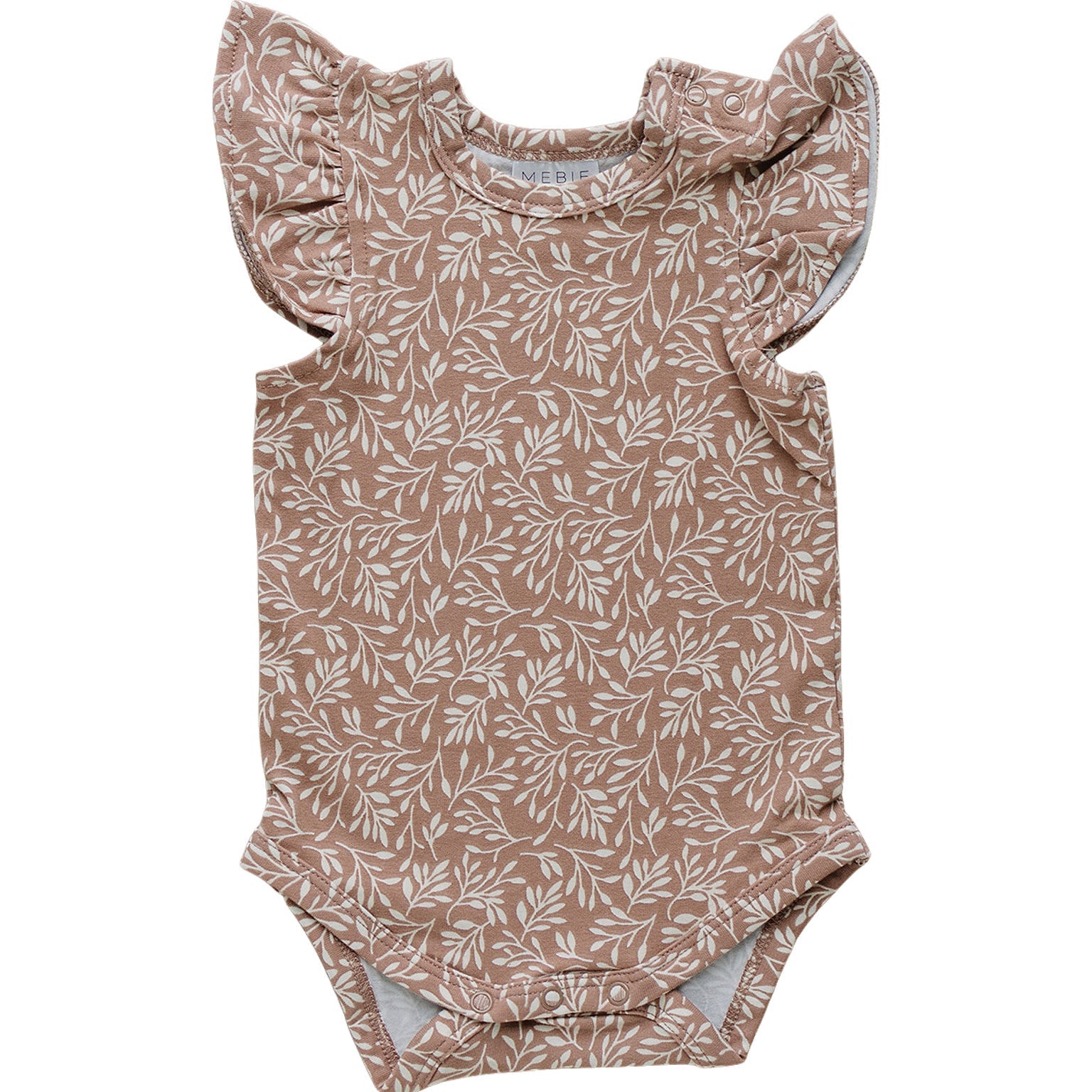 Dusty Vines Ruffle Sleeve Bodysuit Mebie Baby