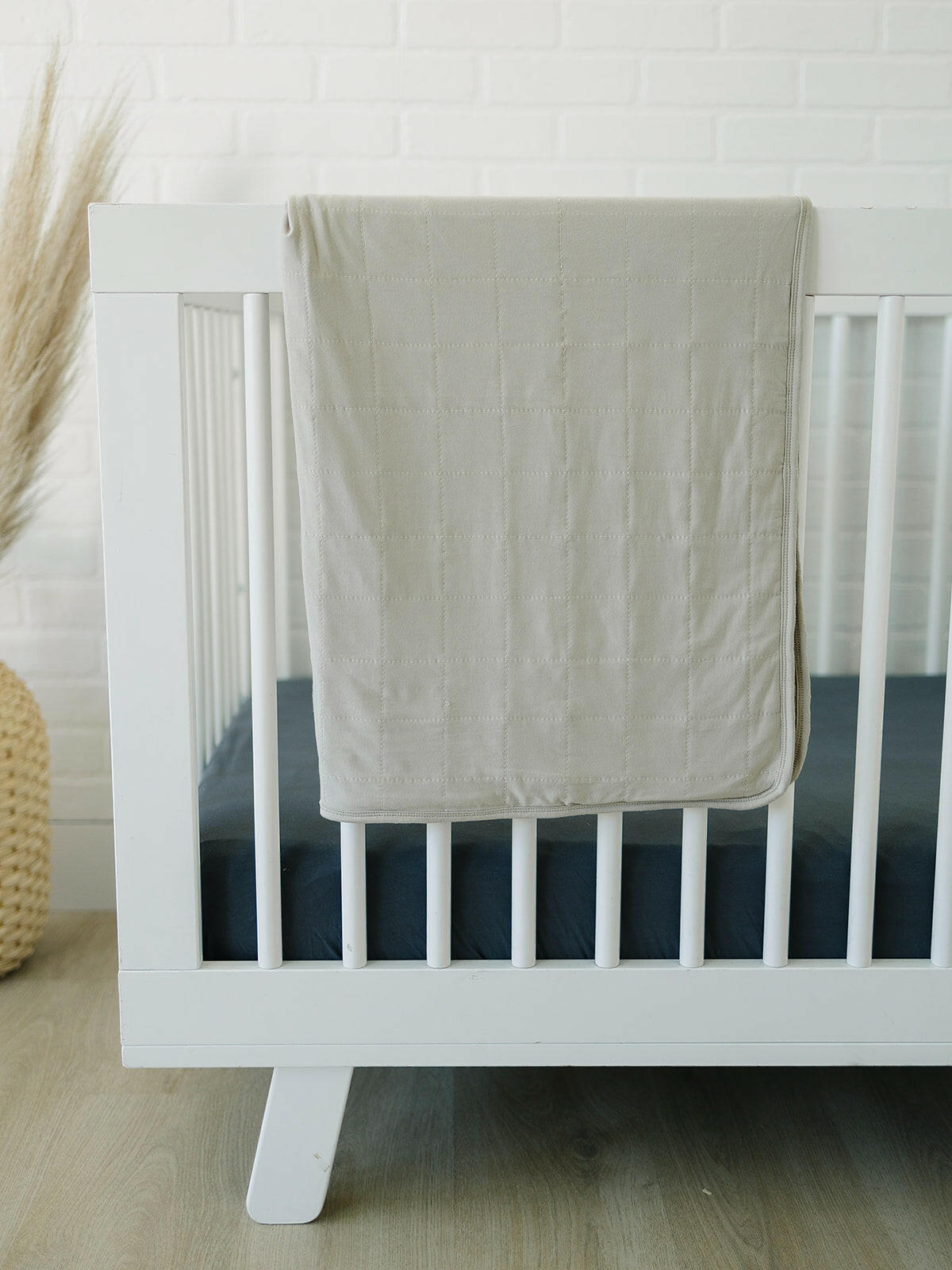 Charcoal Bamboo Stretch Crib Sheet  Mebie Baby